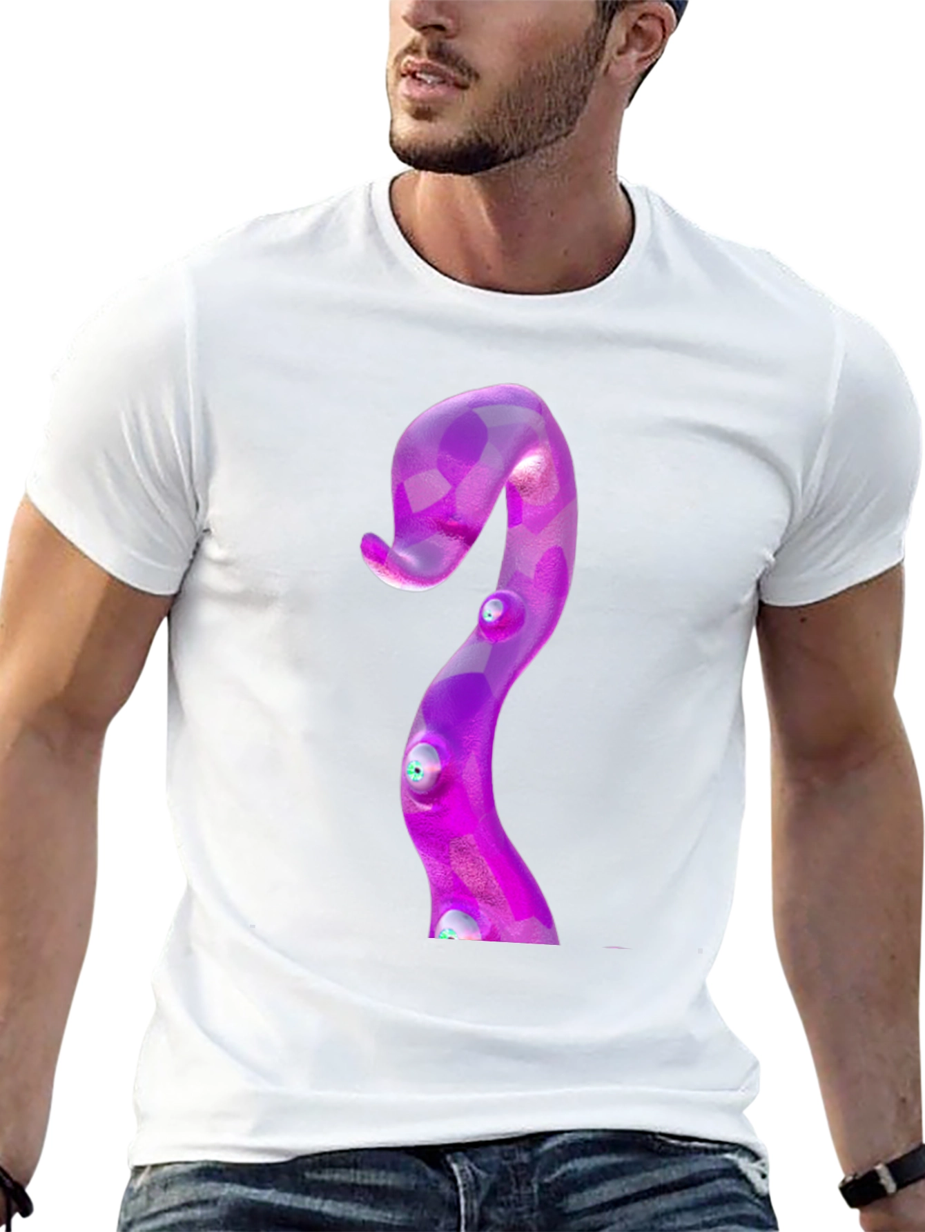 Purple Tentacle Graphic Tee - Kraken Design