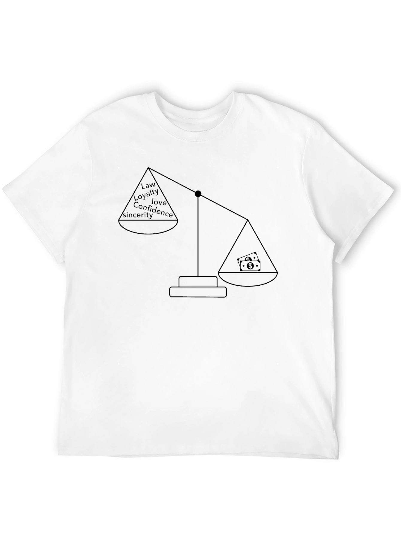 Honesty vs. Money Balance Graphic Tee