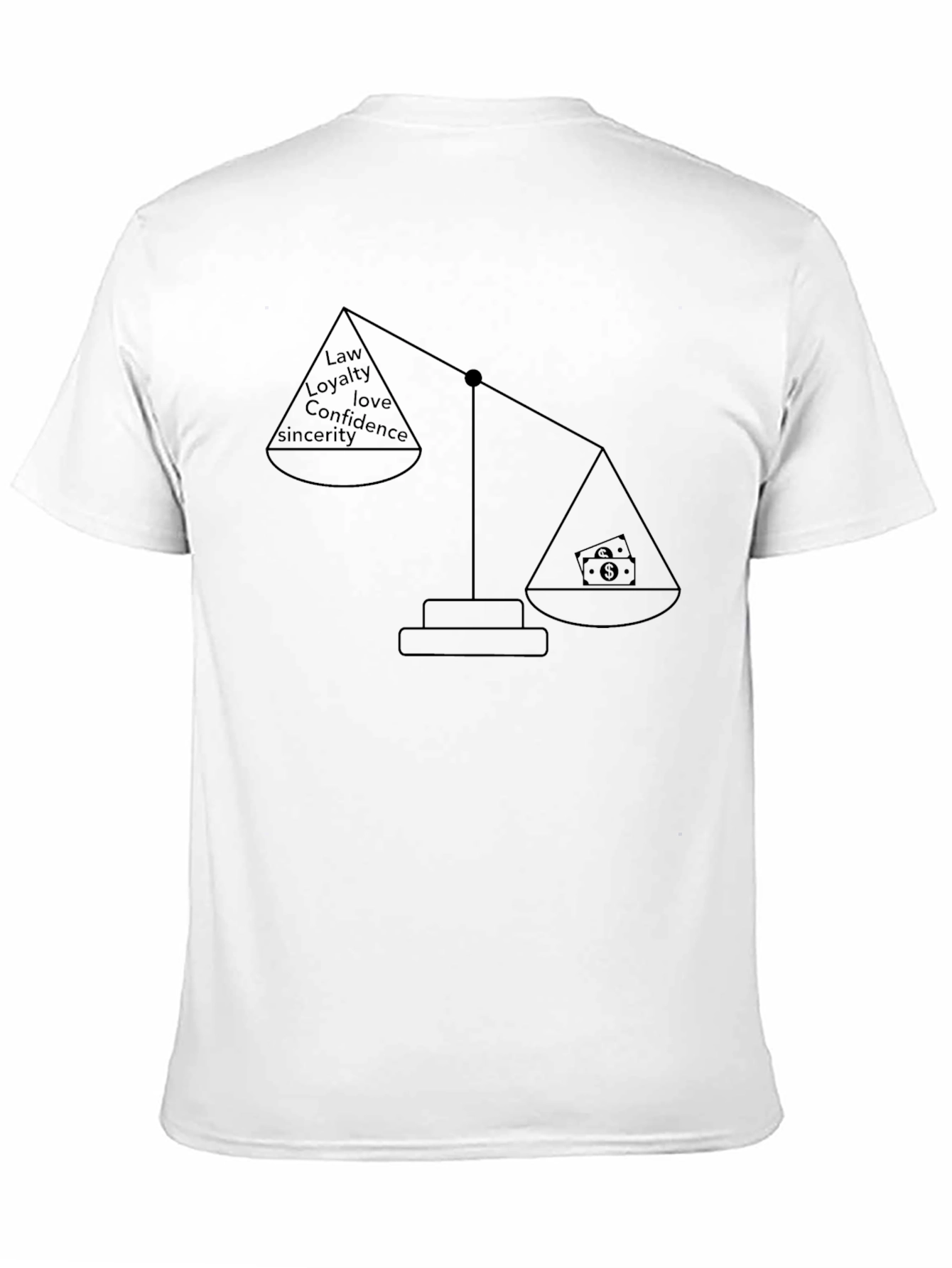 Honesty vs. Money Balance Graphic Tee