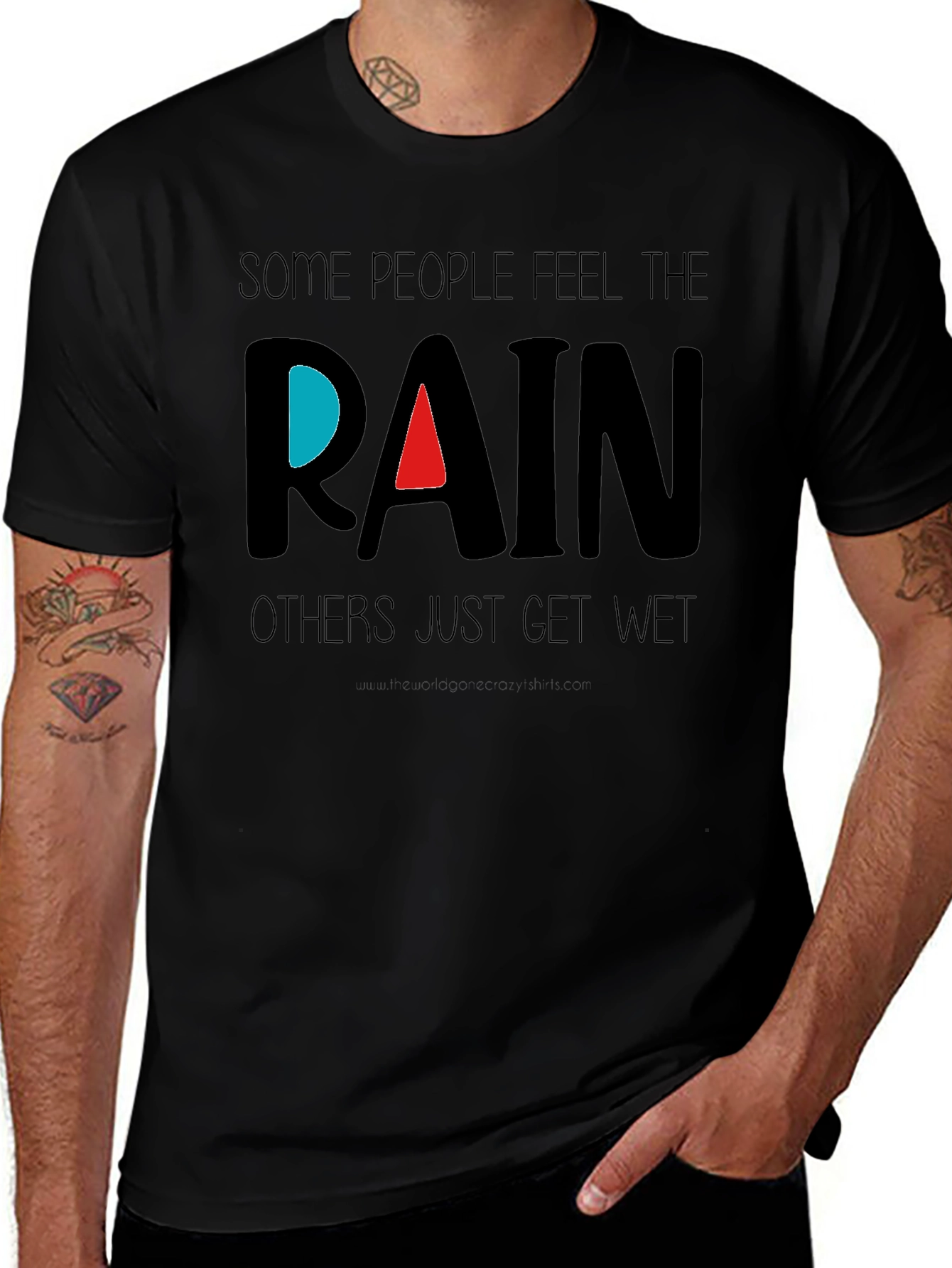 Feel the Rain Graphic Tee - Inspirational T-Shirt