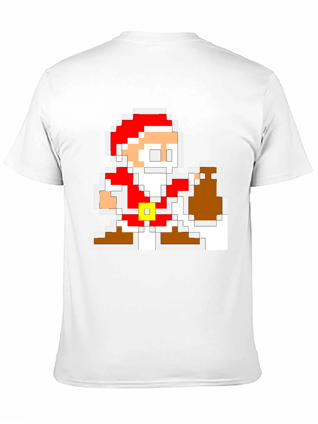 Pixel Santa T-Shirt - Retro Holiday Style