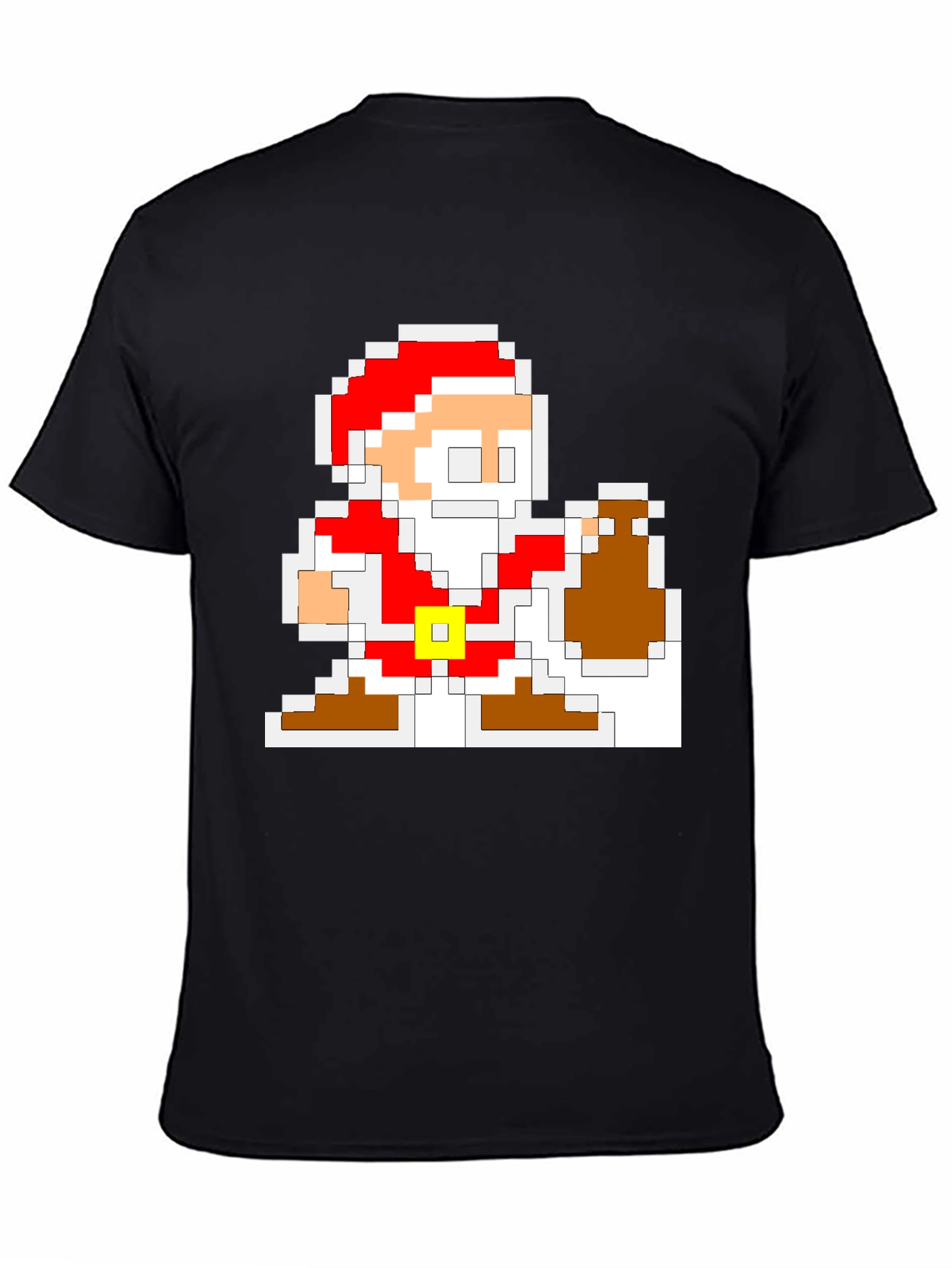 Pixel Santa T-Shirt - Retro Holiday Style