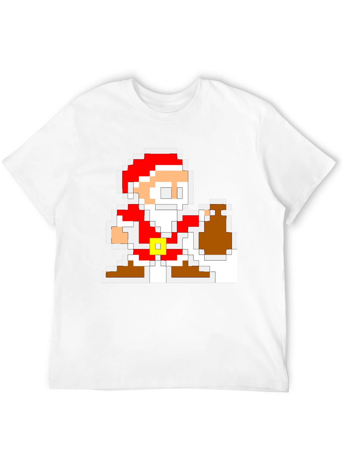 Pixel Santa T-Shirt - Retro Holiday Style