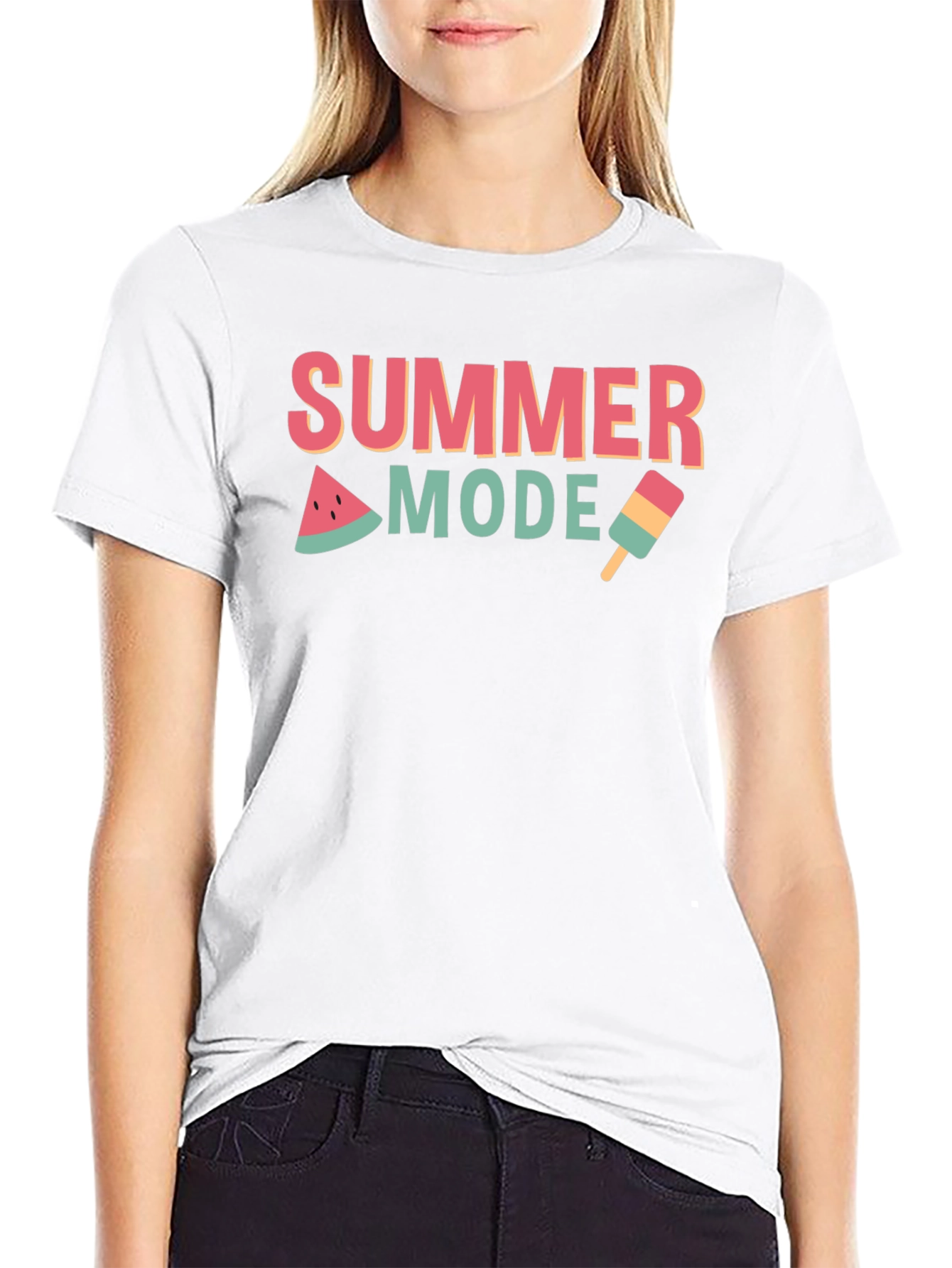 Summer Mode Black T-Shirt
