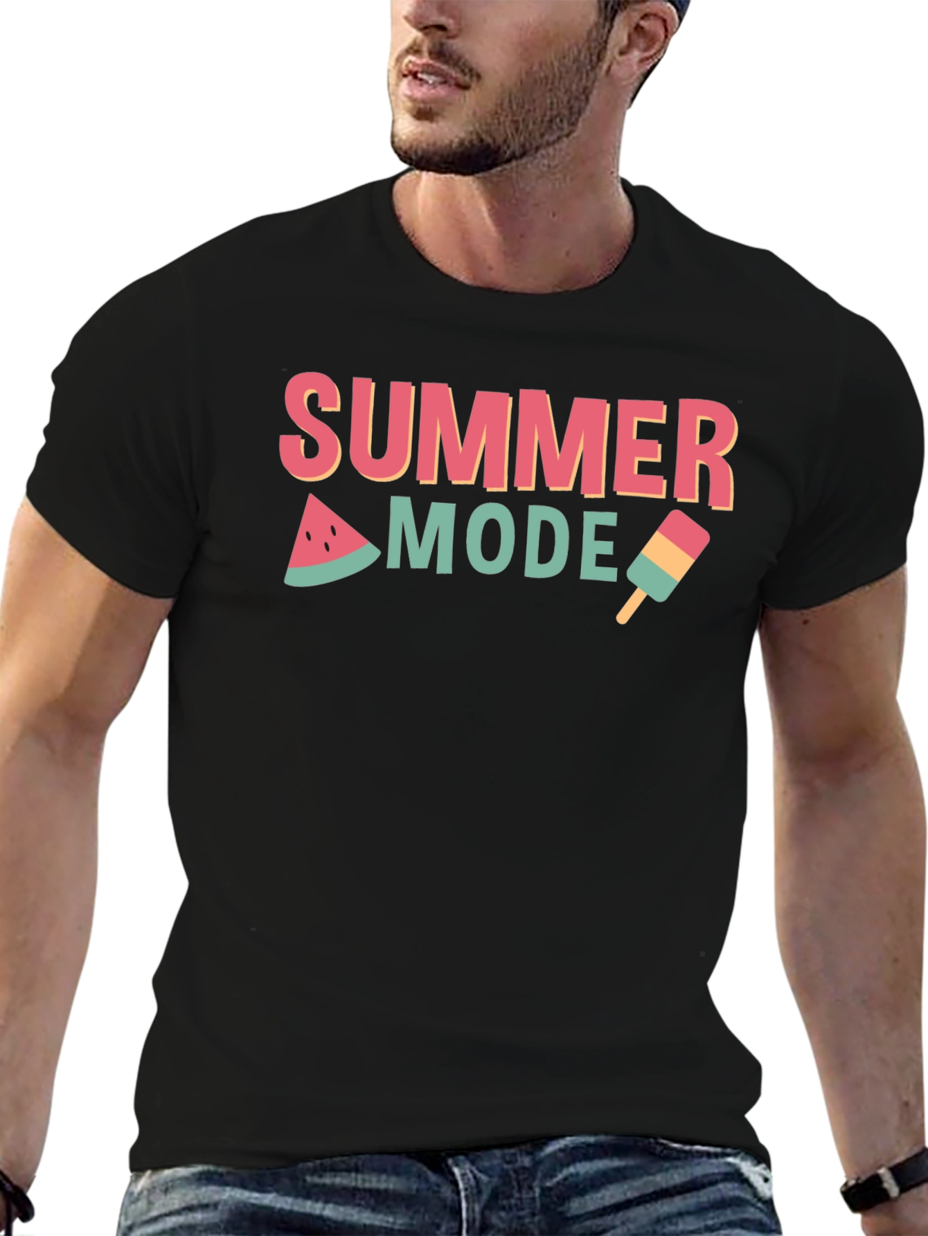 Summer Mode Black T-Shirt