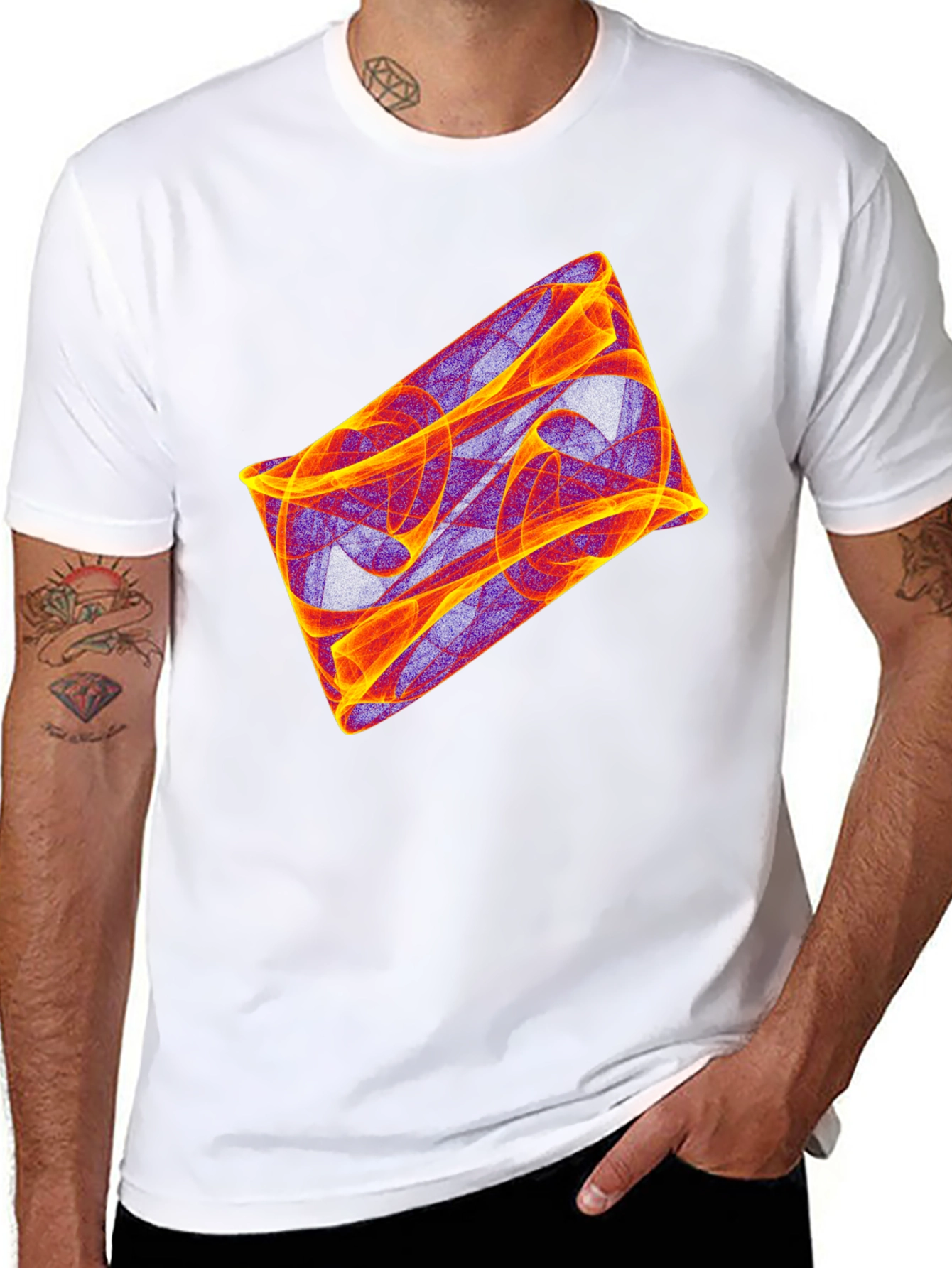 Abstract Graphic Black T-Shirt - Modern Art Tee