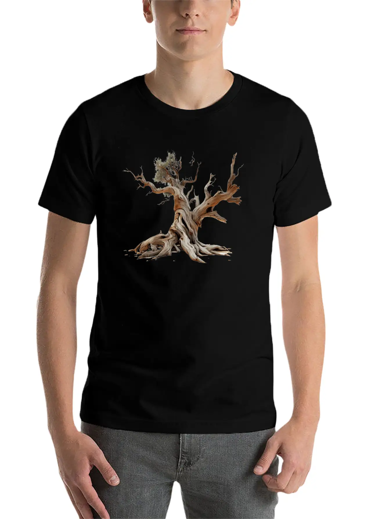 Dead Tree On Transparent Background Unisex Casual T-Shirt – Clean Design For Daily Comfort