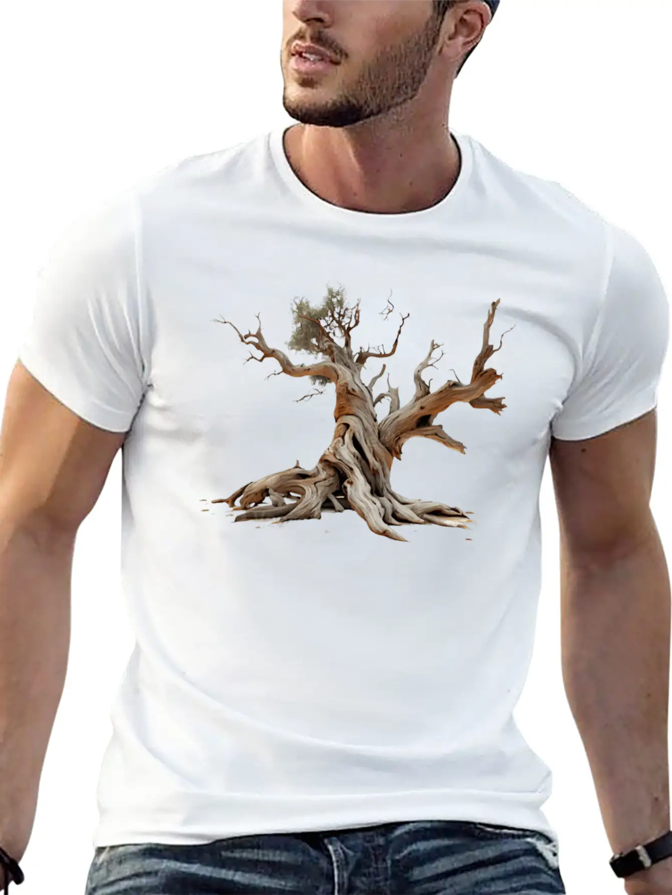 Dead Tree On Transparent Background Unisex Casual T-Shirt – Clean Design For Daily Comfort