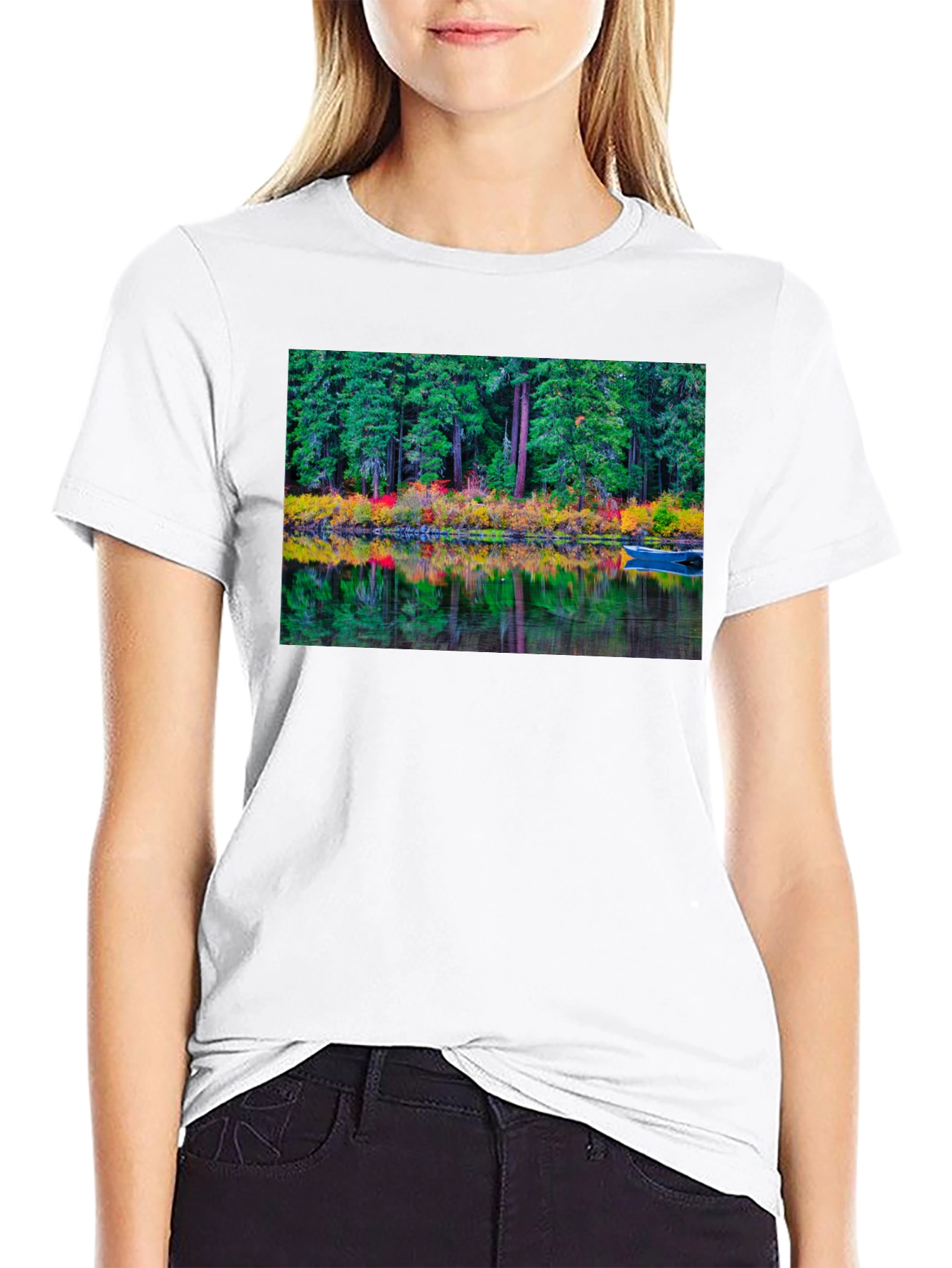 Nature Reflection Graphic Tee - Black