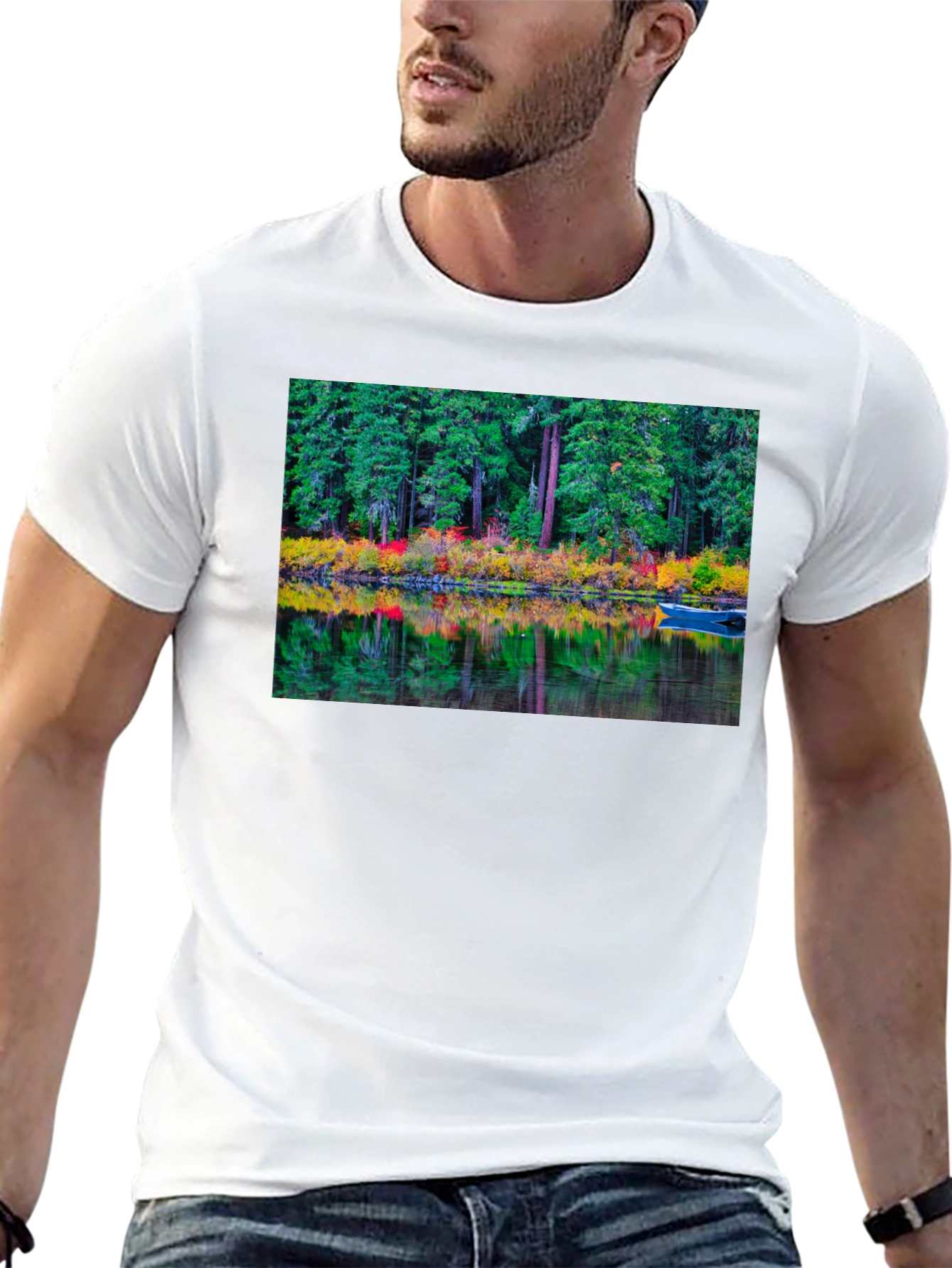 Nature Reflection Graphic Tee - Black