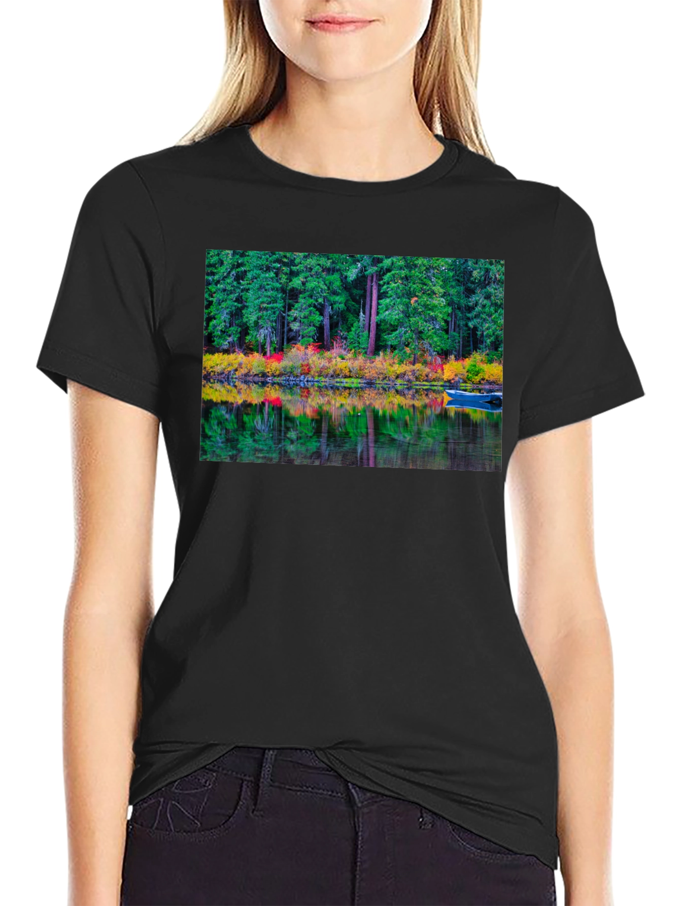 Nature Reflection Graphic Tee - Black