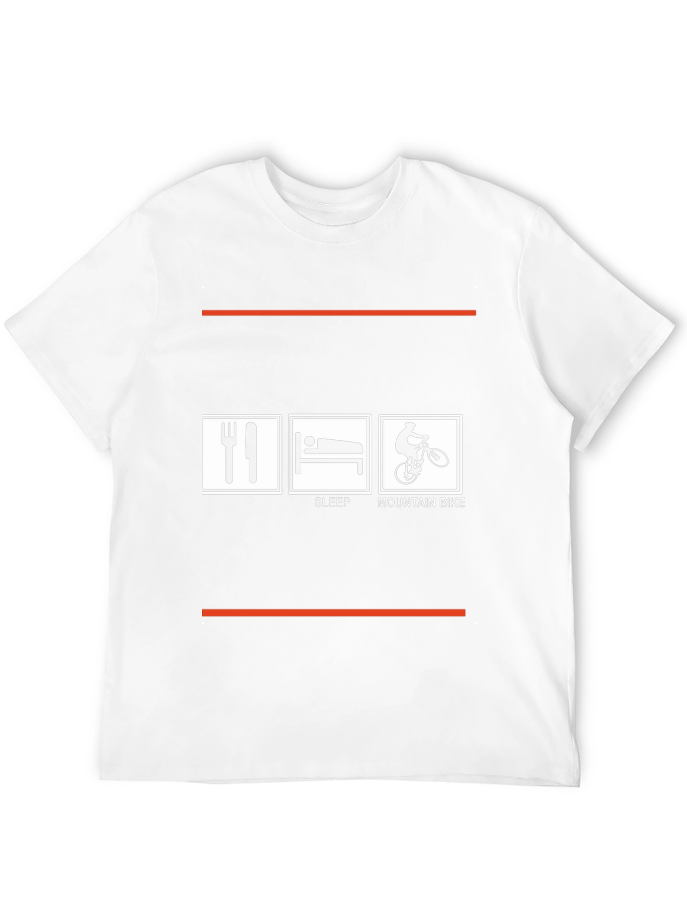 Eat Sleep Mountain Bike Black Graphic Tee