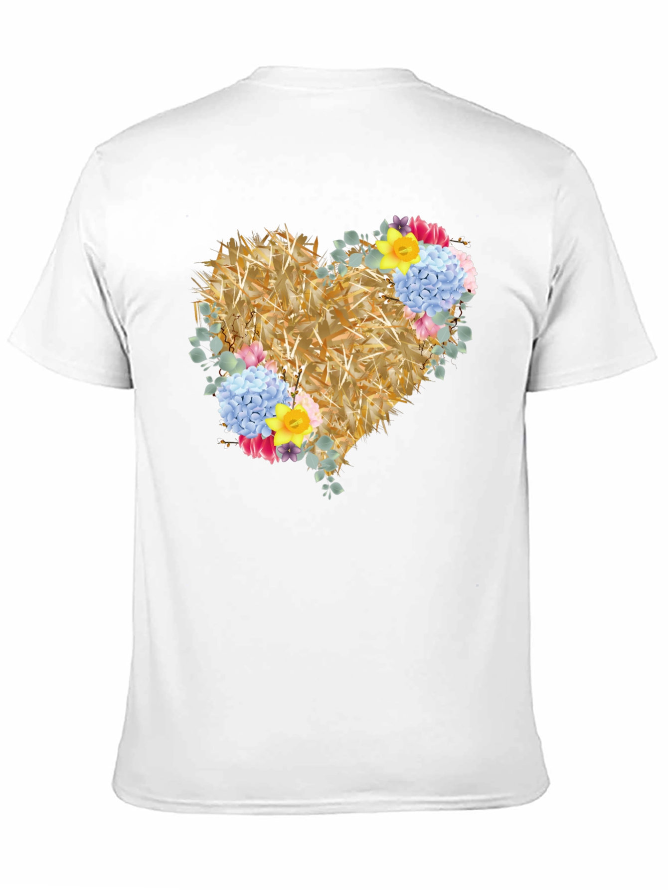 Floral Heart Graphic Tee - Unique Design