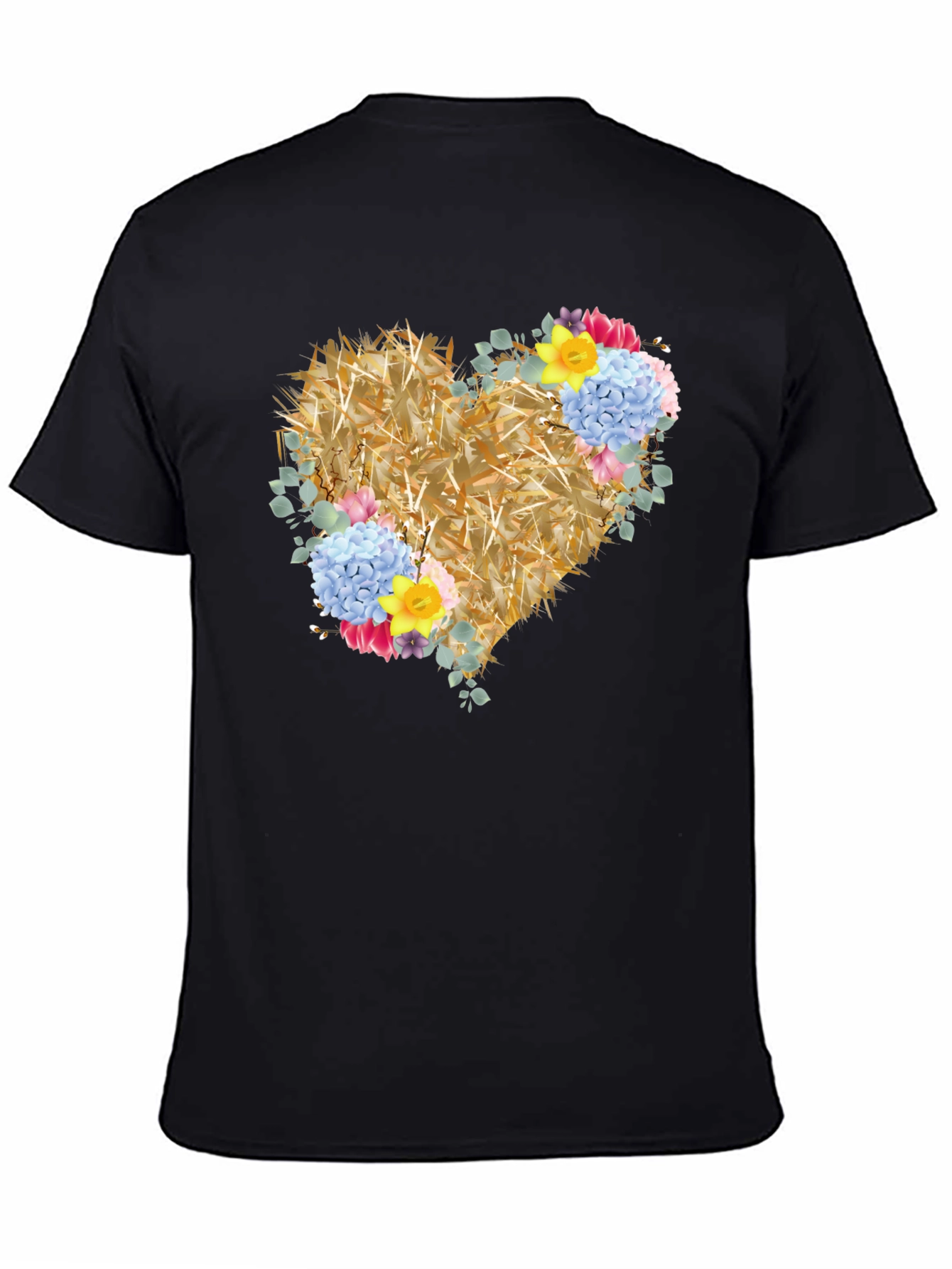 Floral Heart Graphic Tee - Unique Design