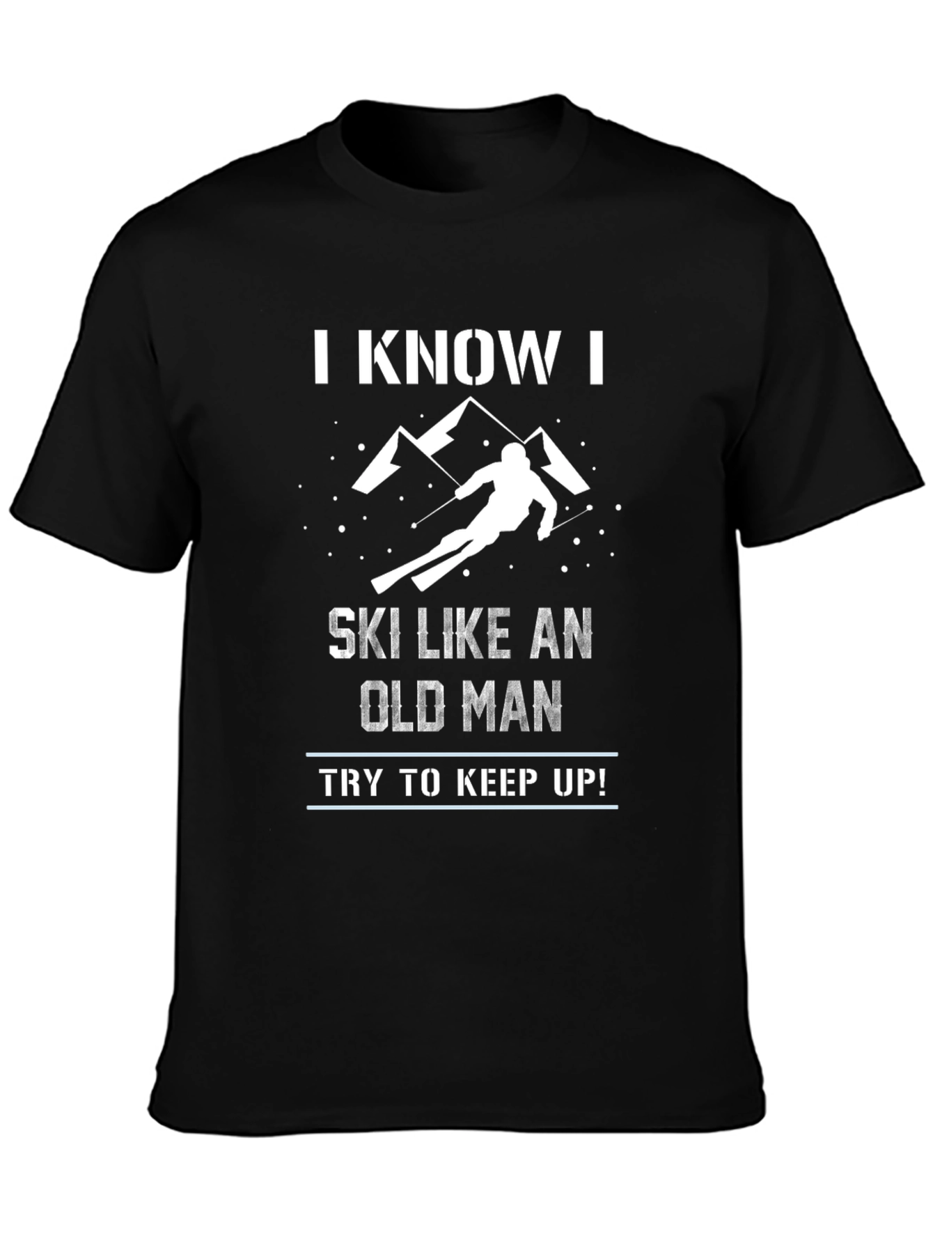 Funny Skiing Old Man T-Shirt