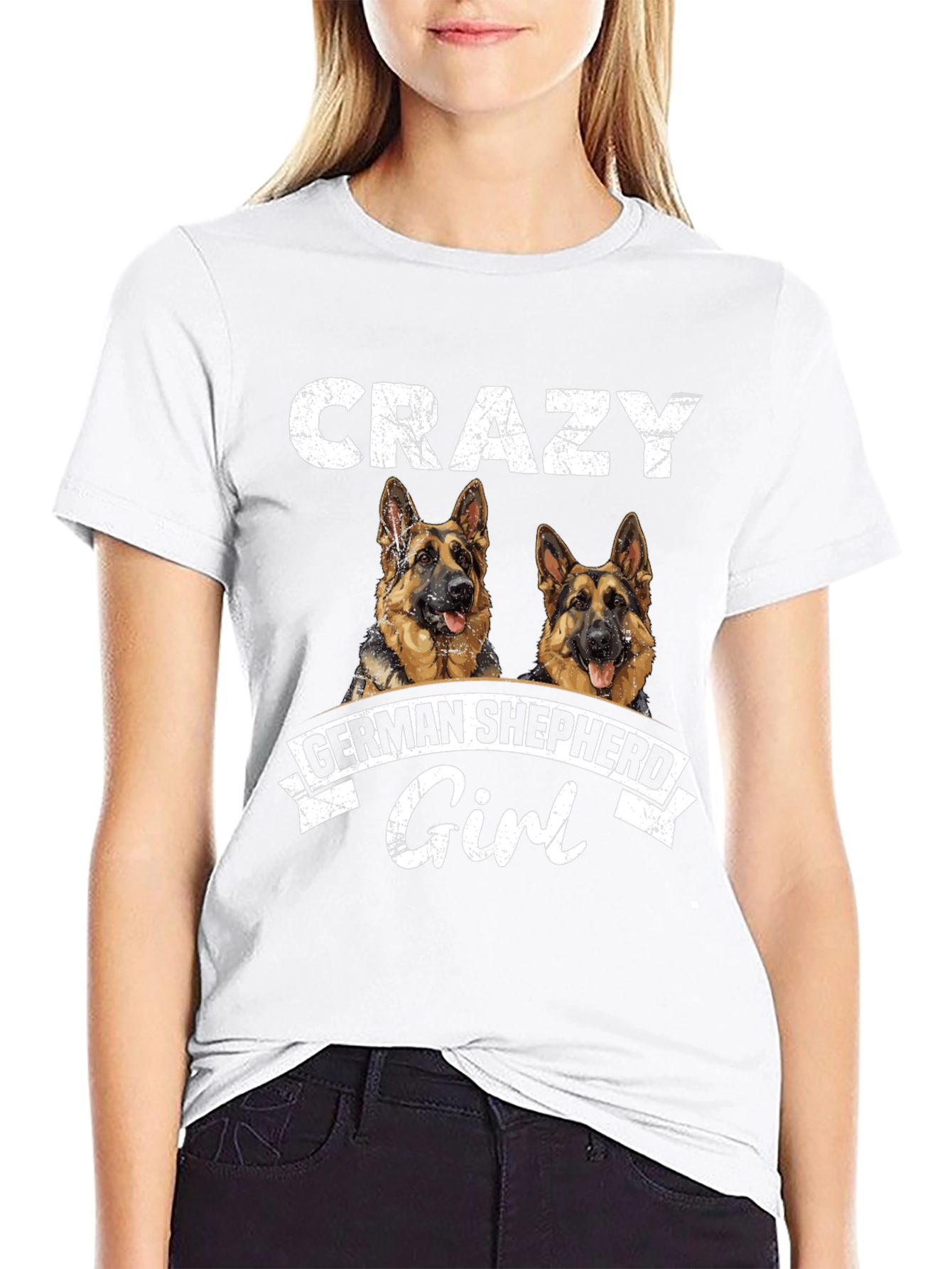 Crazy German Shepherd Girl T-Shirt