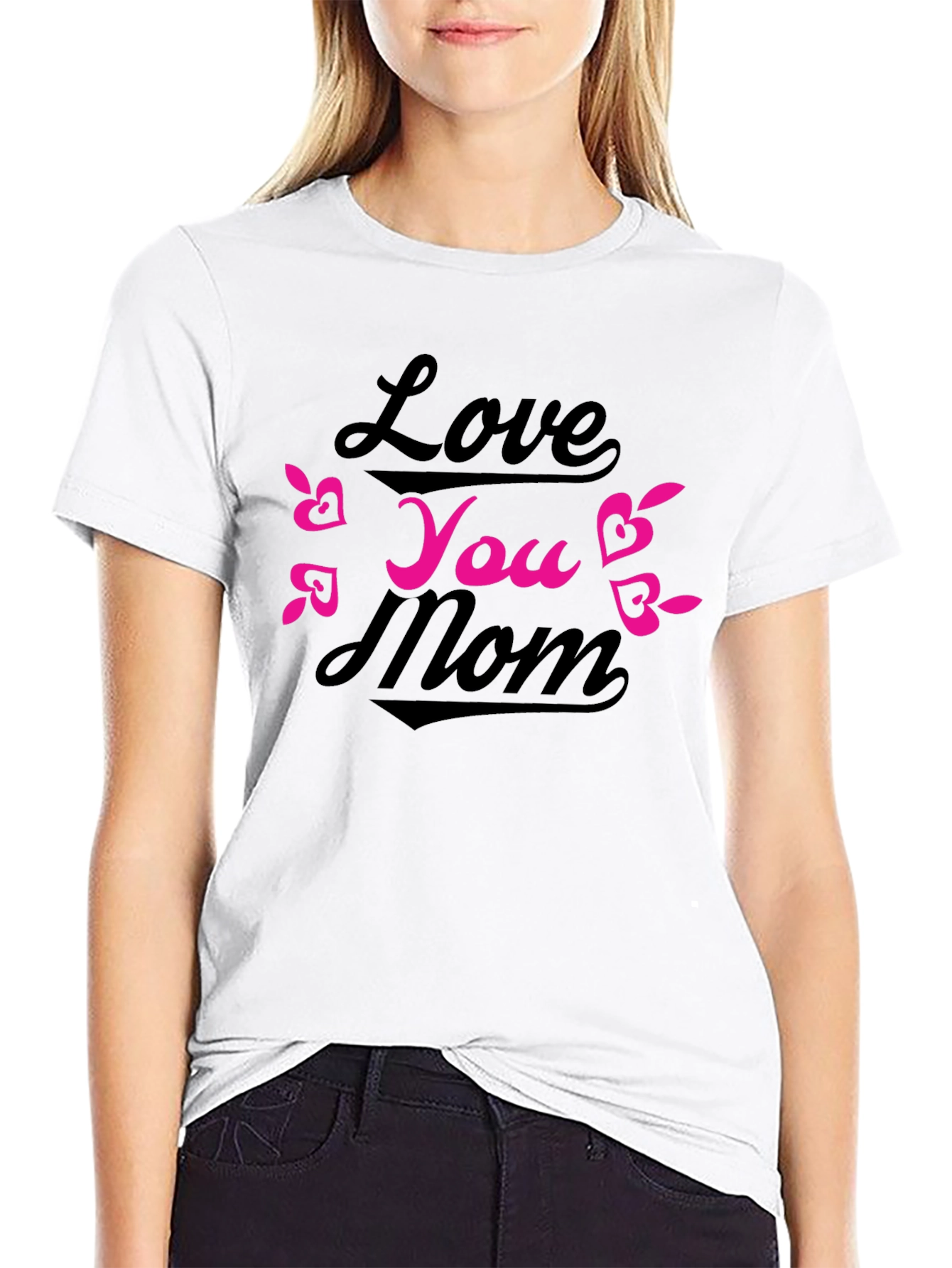 Love You Mom Black T-Shirt