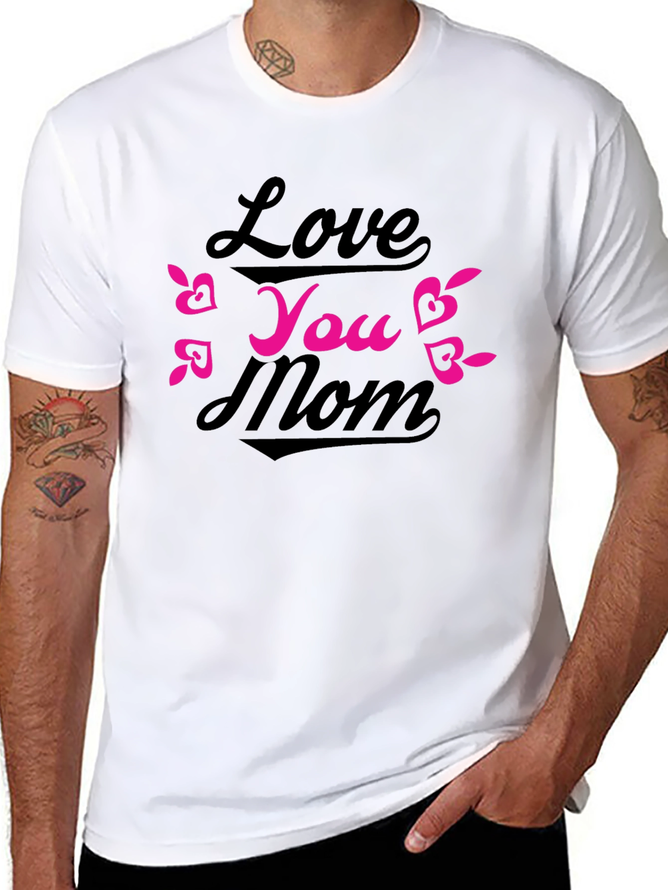 Love You Mom Black T-Shirt