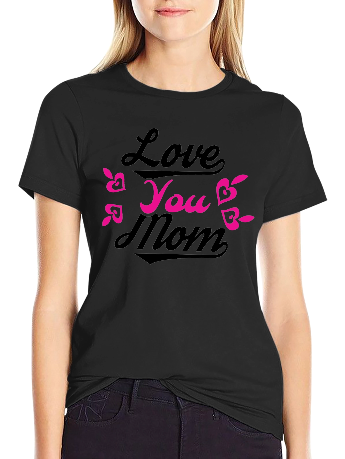 Love You Mom Black T-Shirt