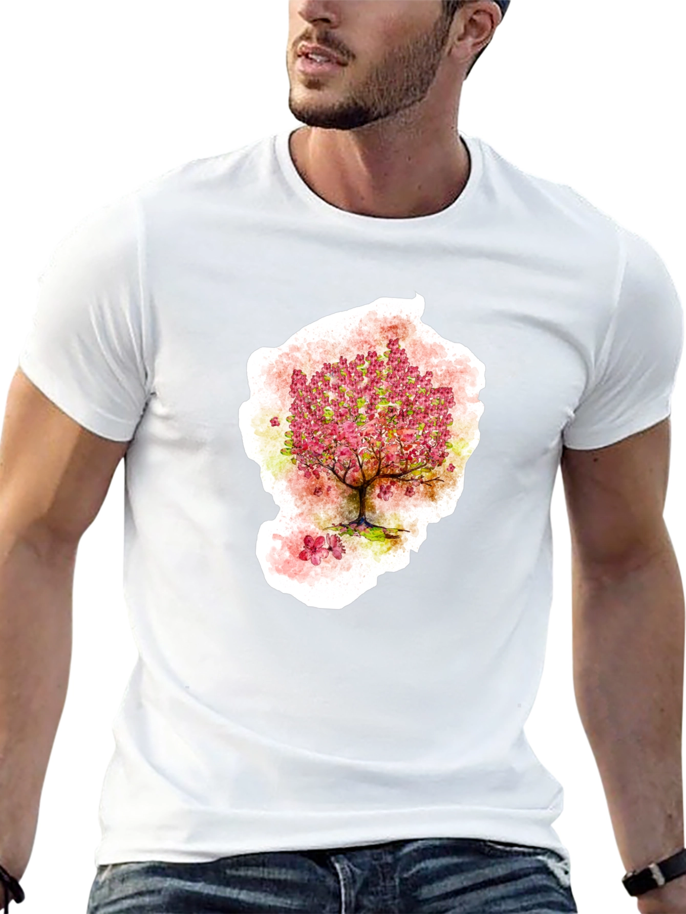 Cherry Blossom Tree Graphic T-Shirt