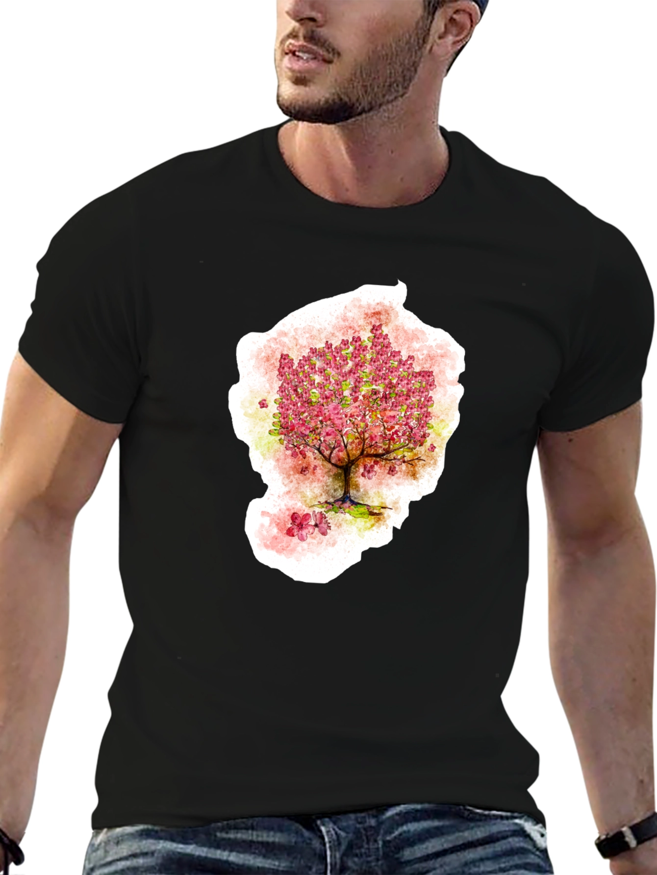 Cherry Blossom Tree Graphic T-Shirt