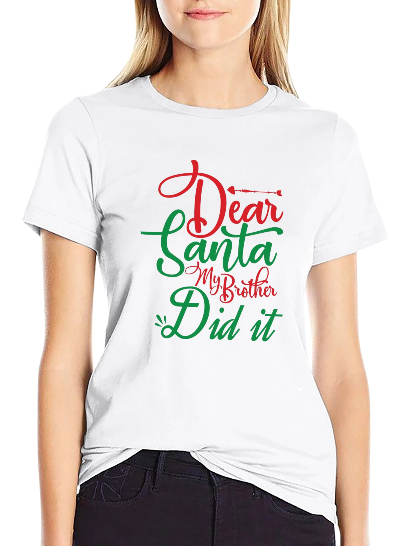 Dear Santa My Brother Did It Christmas T-Shirt