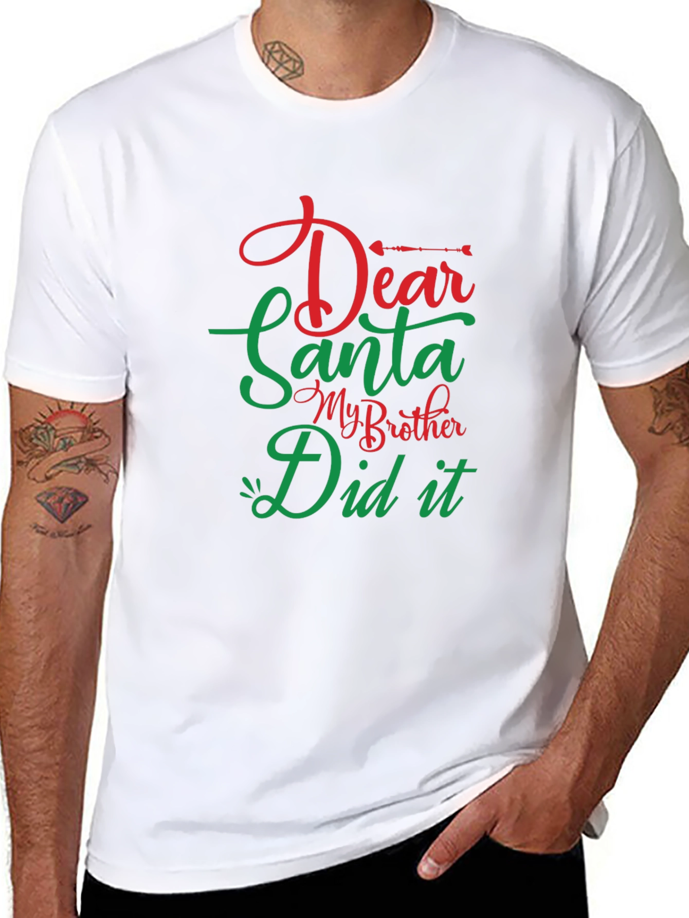 Dear Santa My Brother Did It Christmas T-Shirt