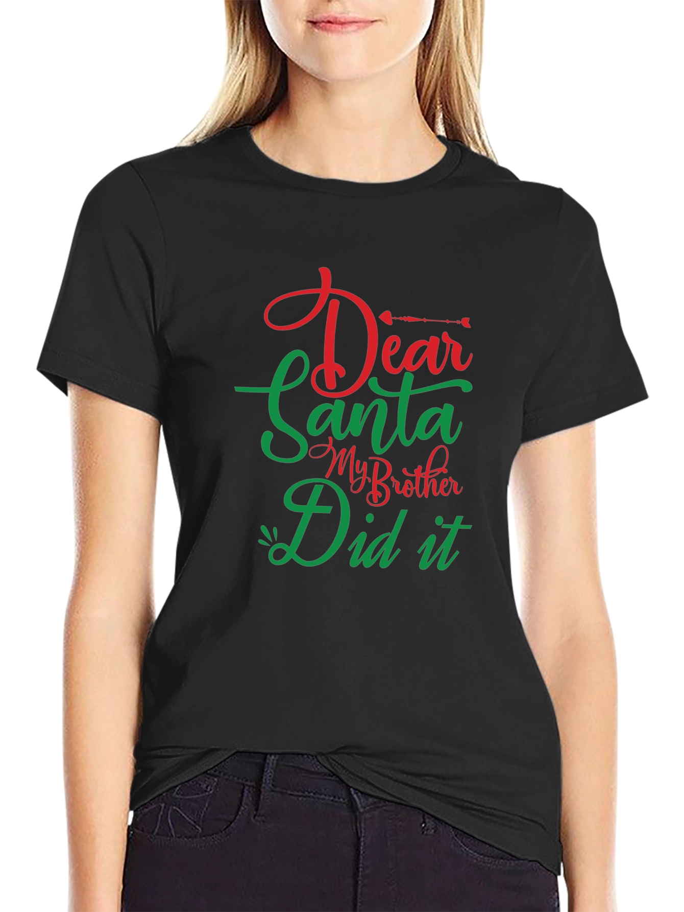 Dear Santa My Brother Did It Christmas T-Shirt