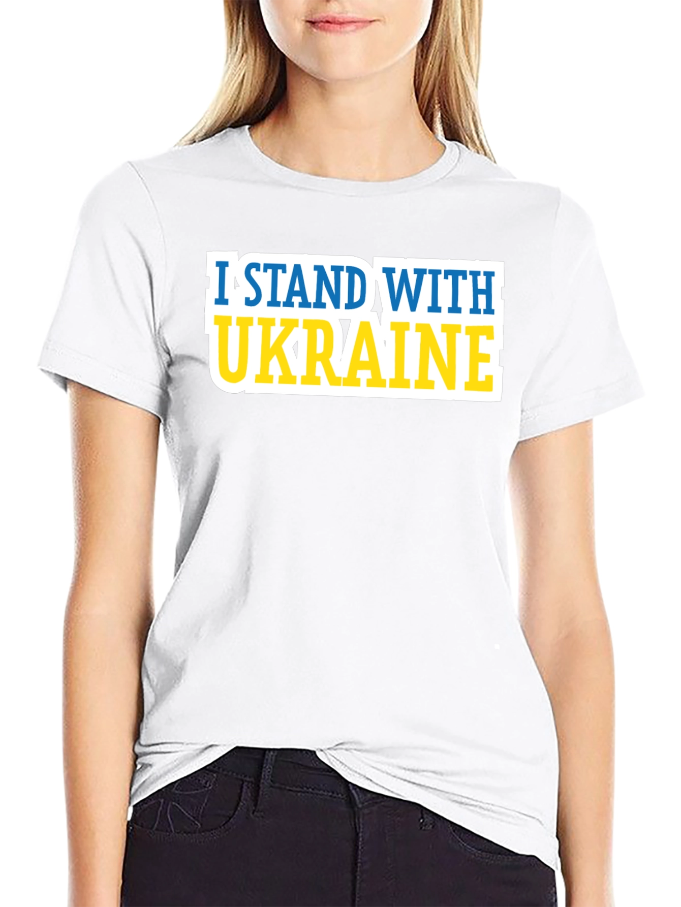 I Stand With Ukraine Graphic Tee - Black