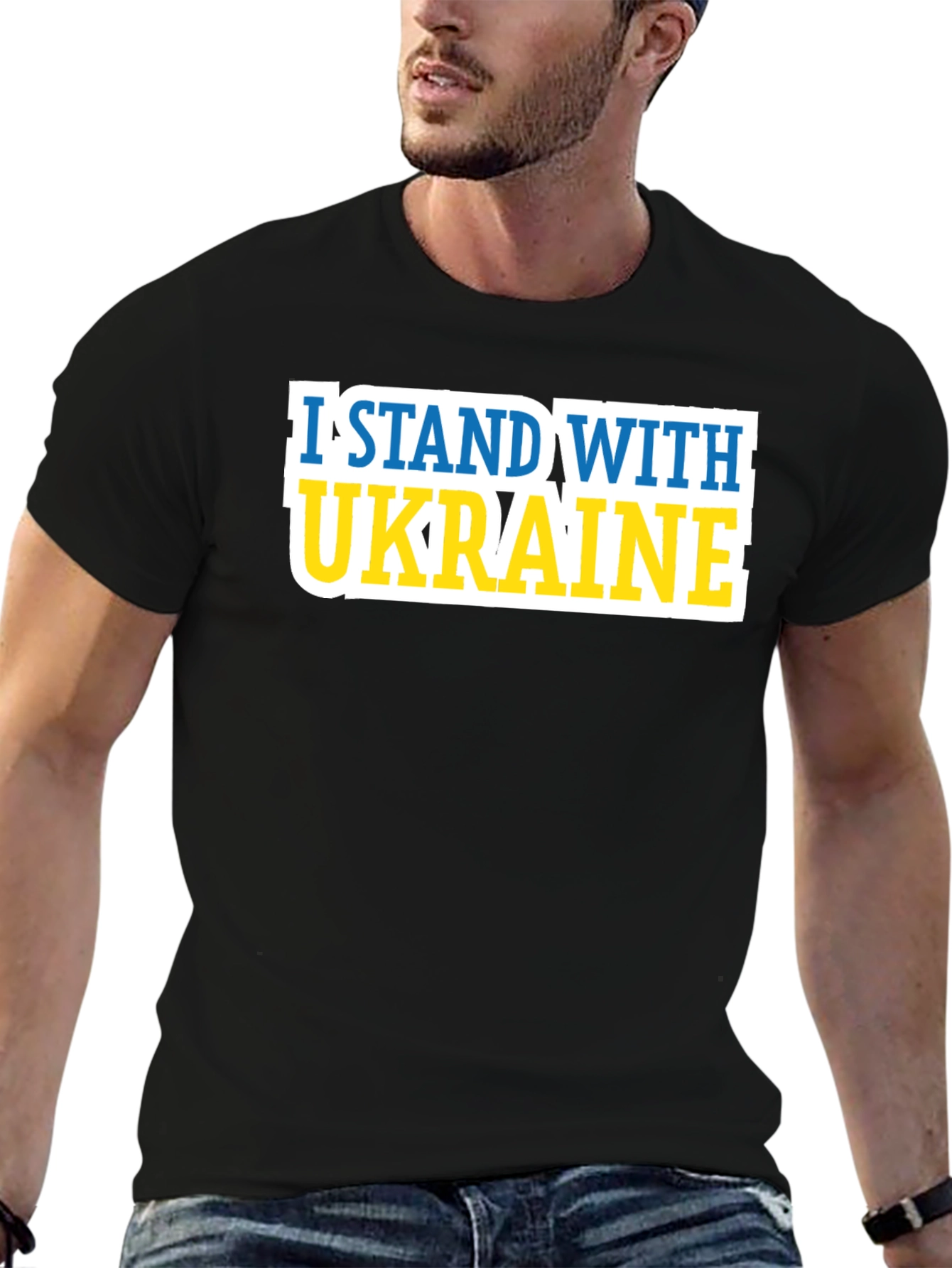 I Stand With Ukraine Graphic Tee - Black