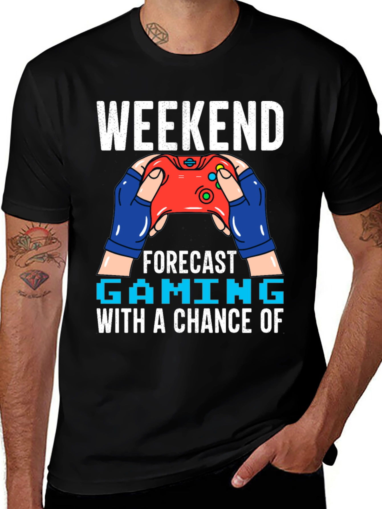 Weekend Gaming Forecast T-Shirt - Gamer Style