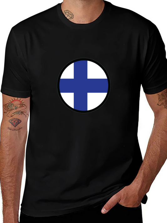 Finland Flag T-Shirt - Black - Casual Wear