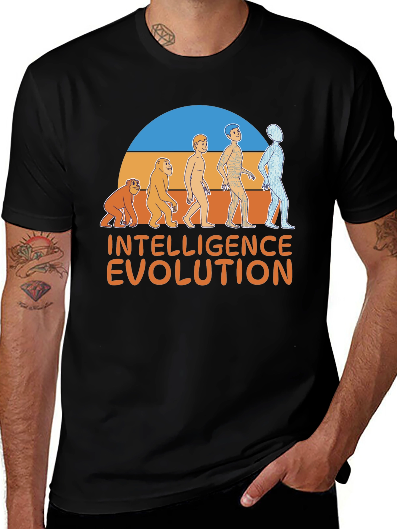 Intelligence Evolution Graphic T-Shirt