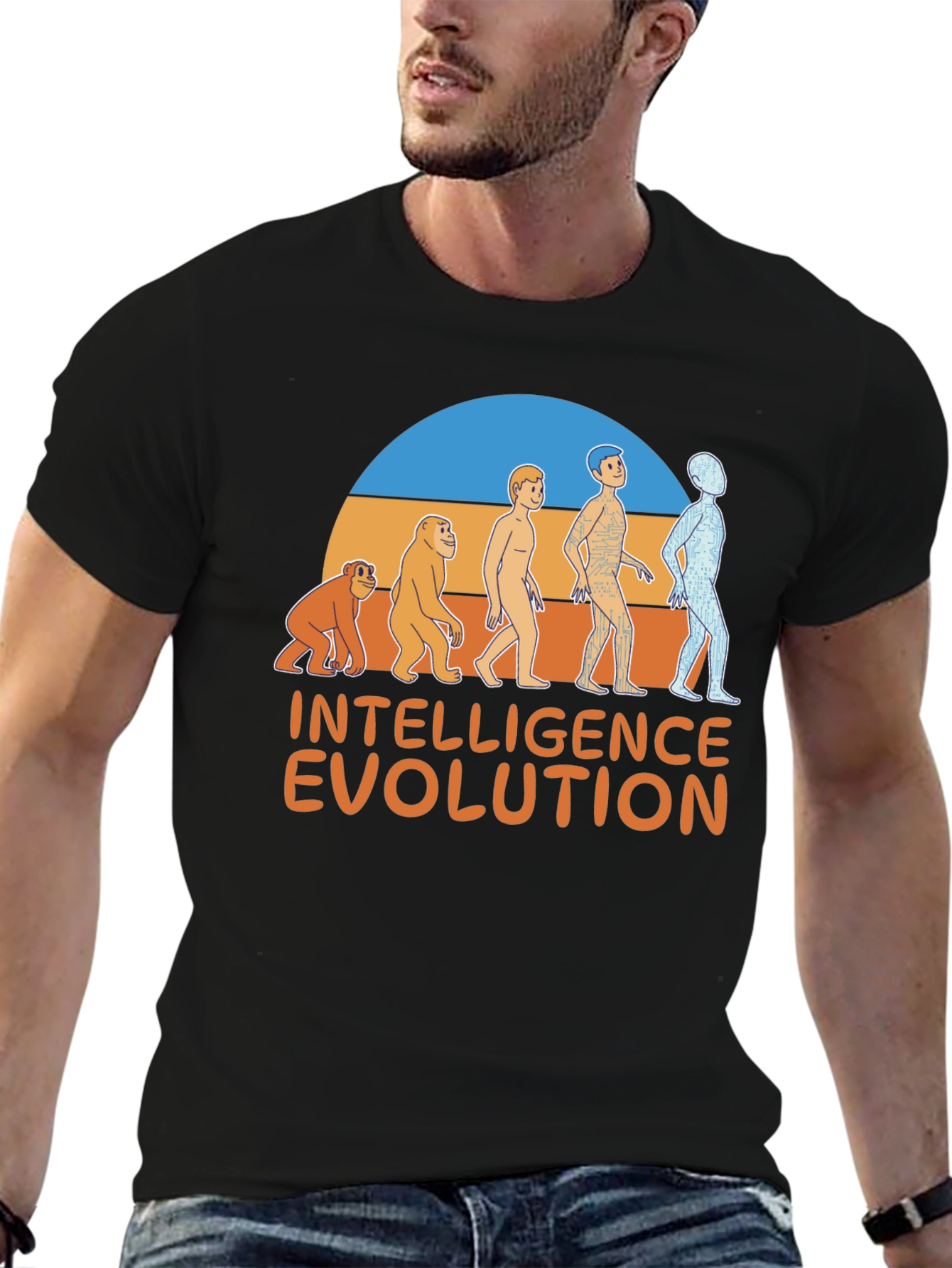 Intelligence Evolution Graphic T-Shirt