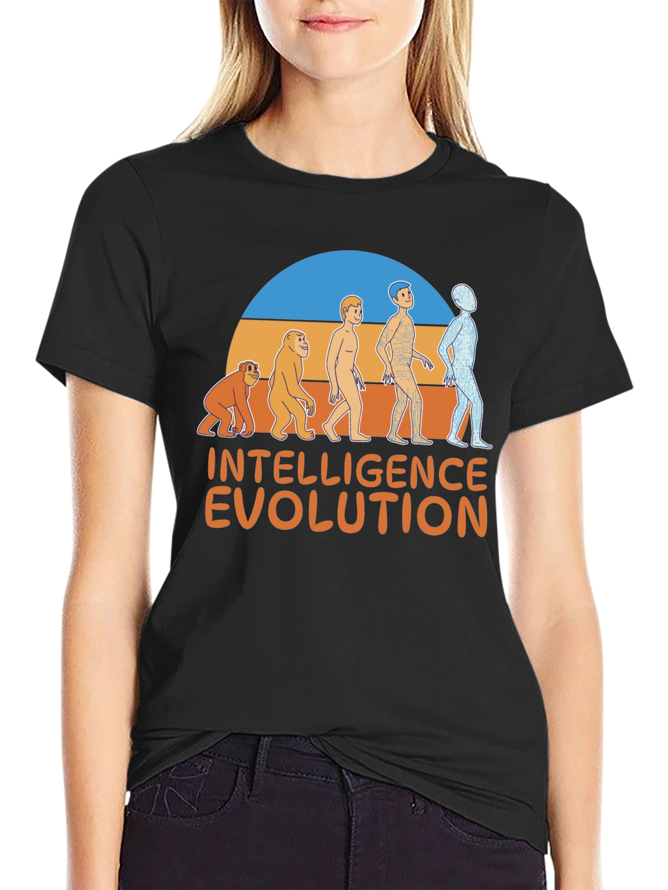 Intelligence Evolution Graphic T-Shirt
