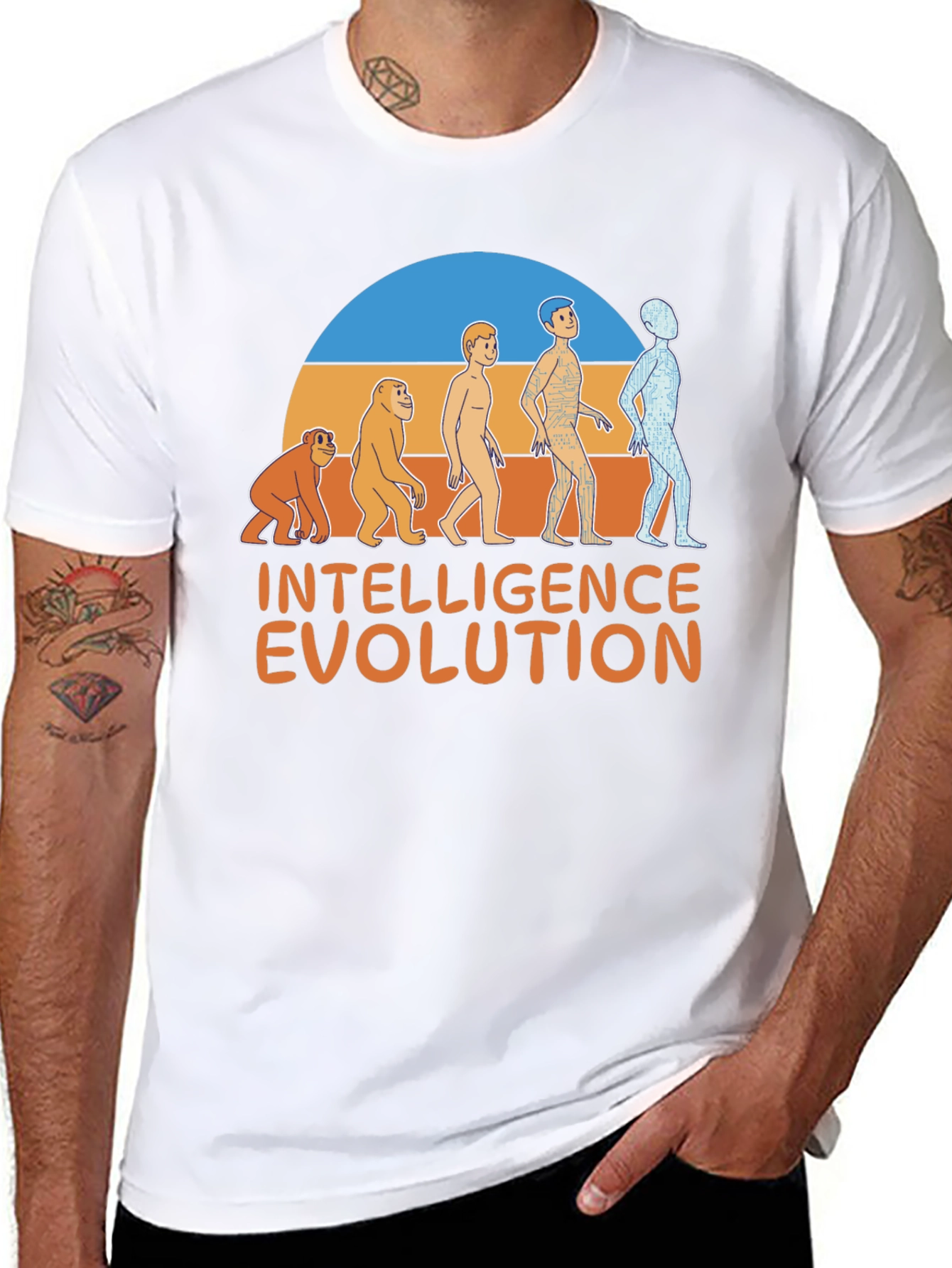 Intelligence Evolution Graphic T-Shirt