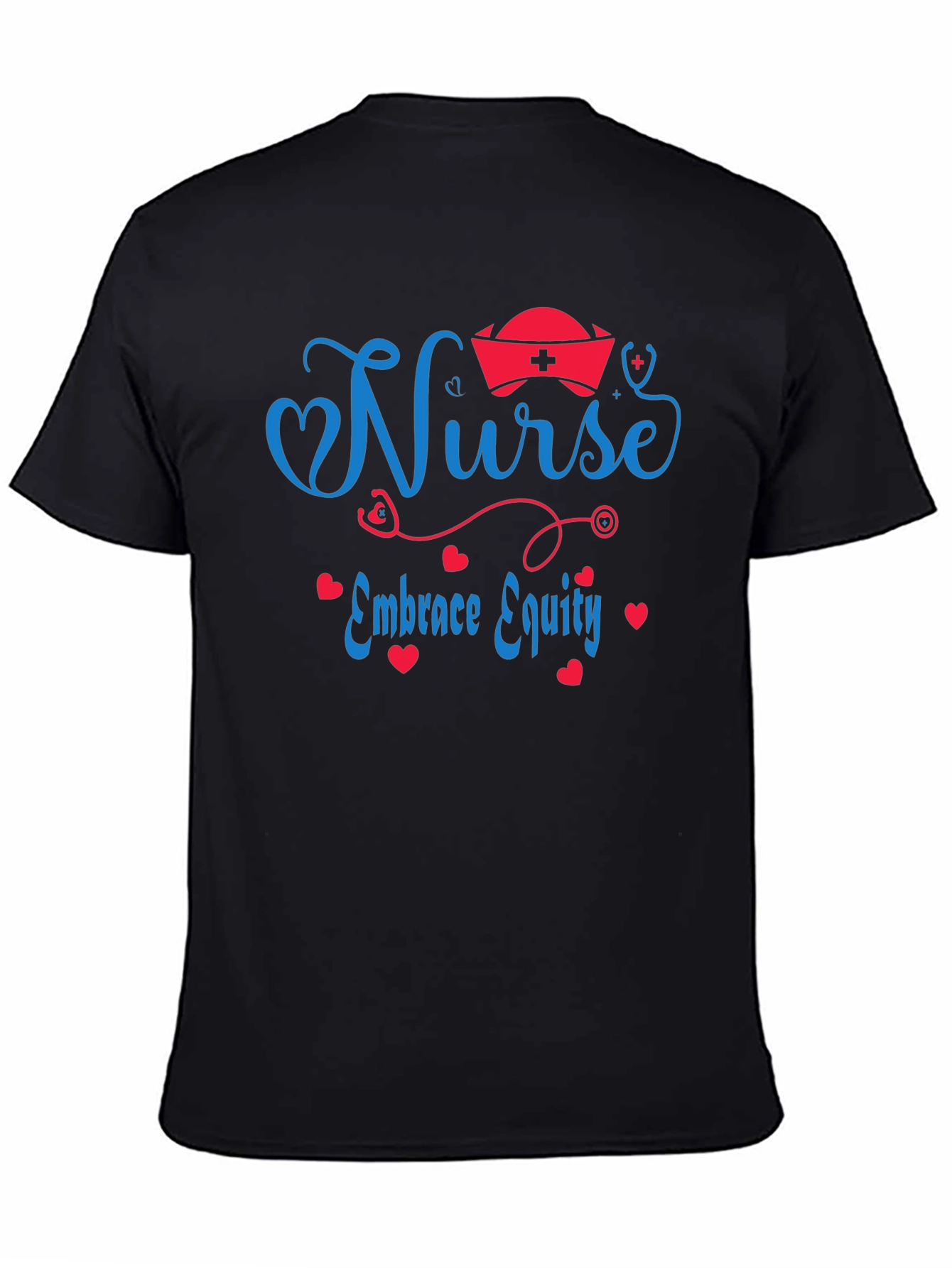 Nurse Embrace Equity Black T-Shirt