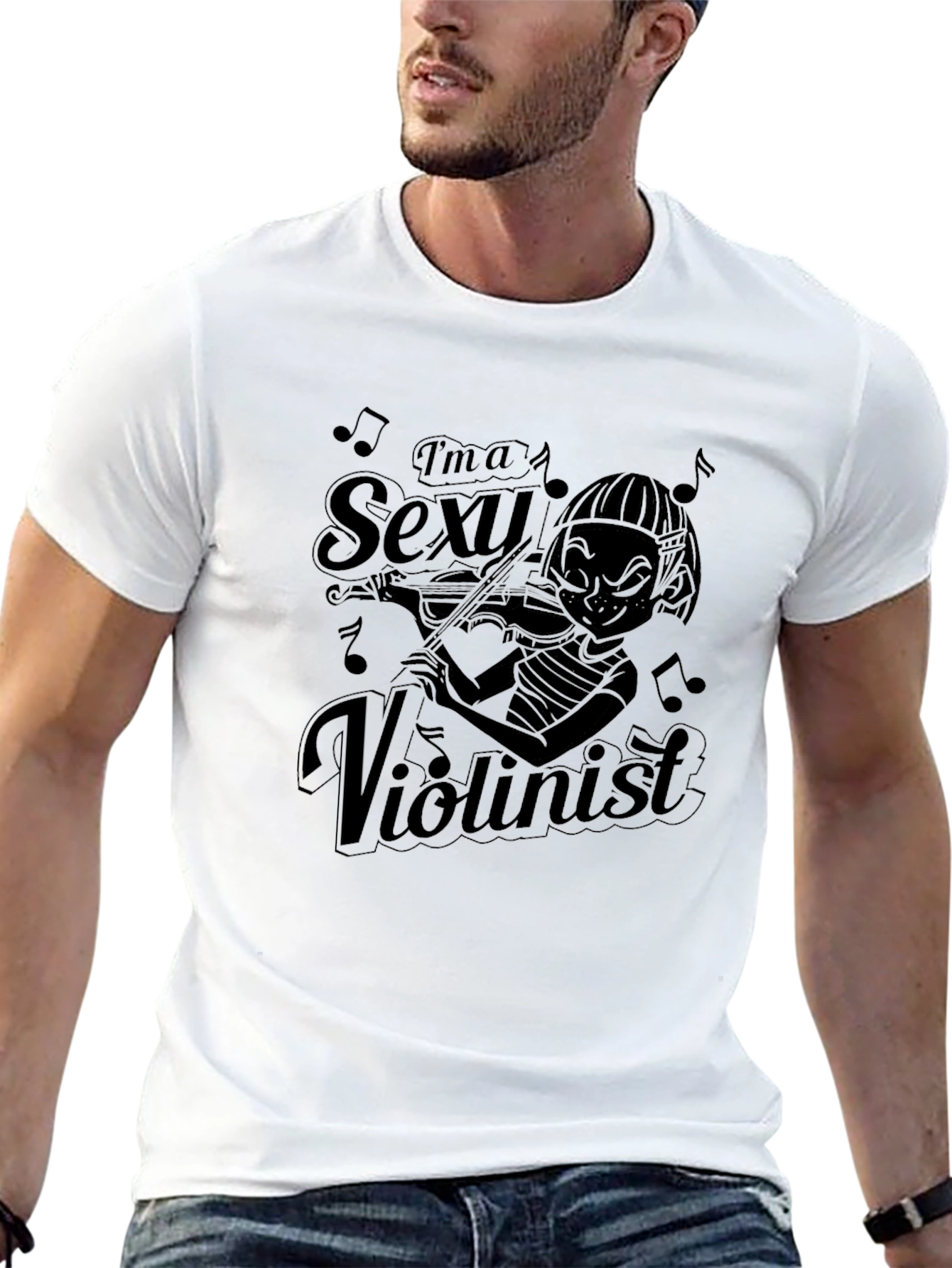 Im A Sexy Violinist T-Shirt - Black Novelty Tee