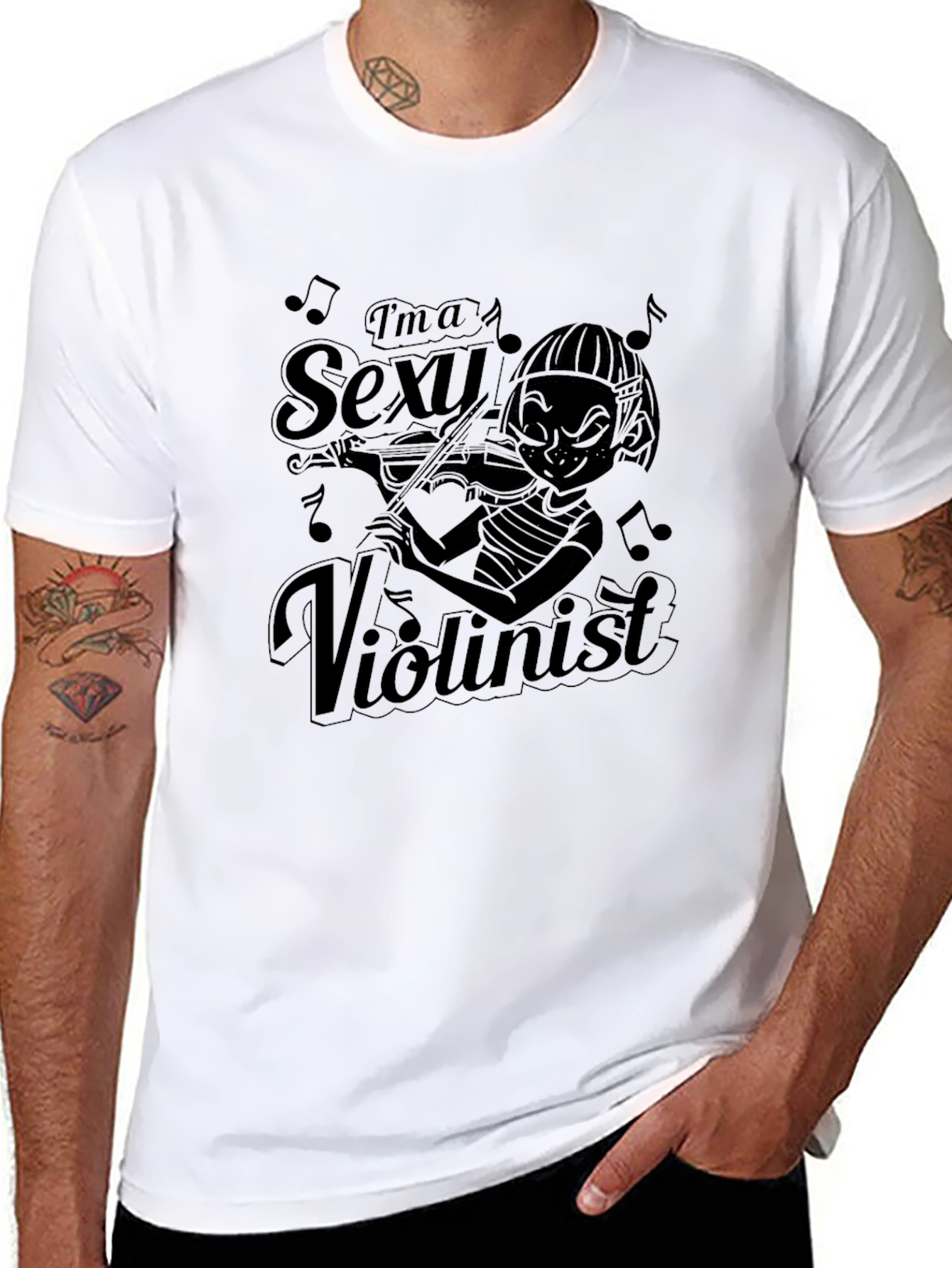 Im A Sexy Violinist T-Shirt - Black Novelty Tee