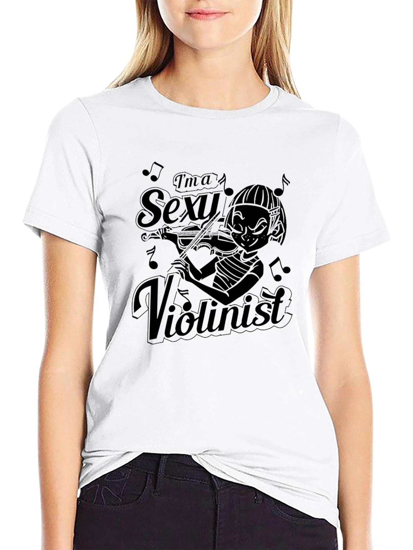 Im A Sexy Violinist T-Shirt - Black Novelty Tee