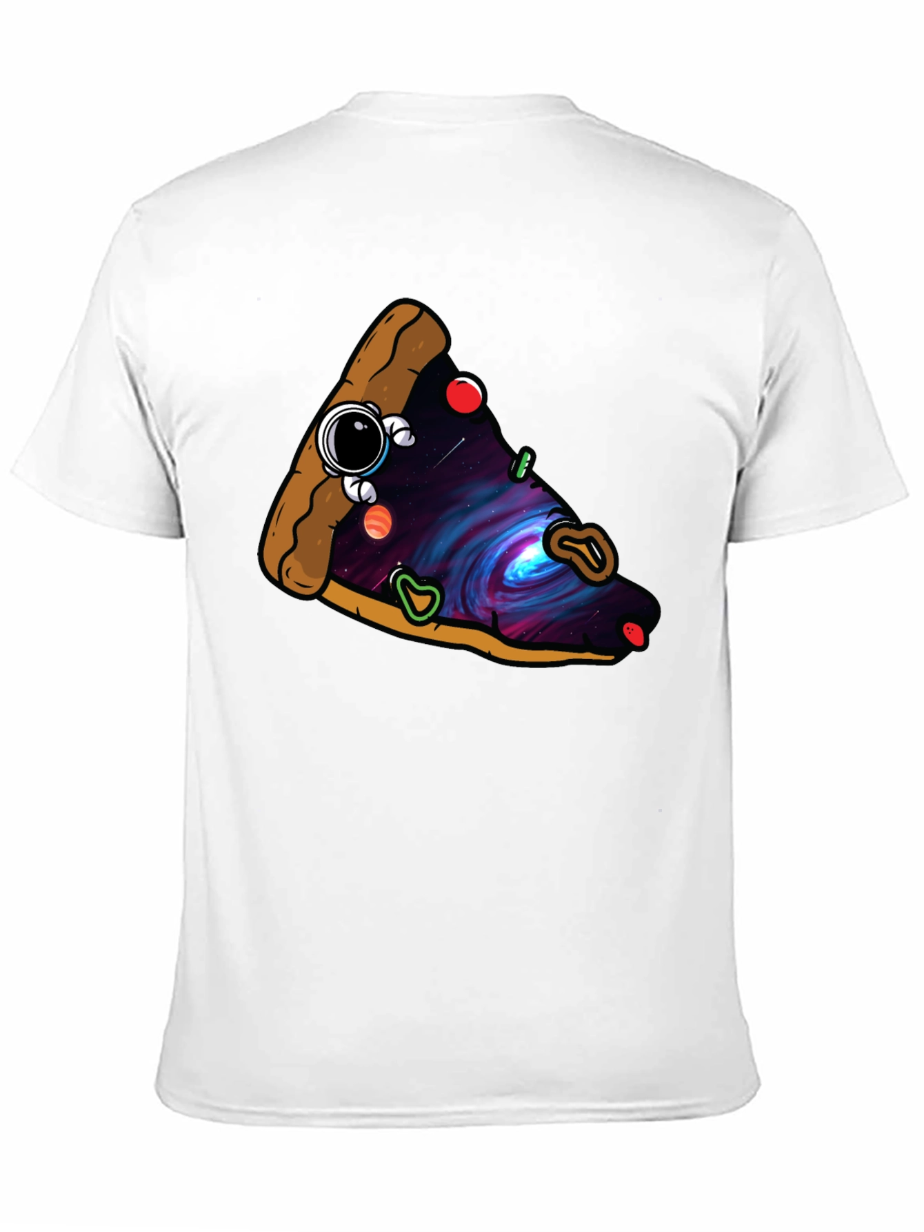Cosmic Pizza Slice Graphic Tee - Unique Design