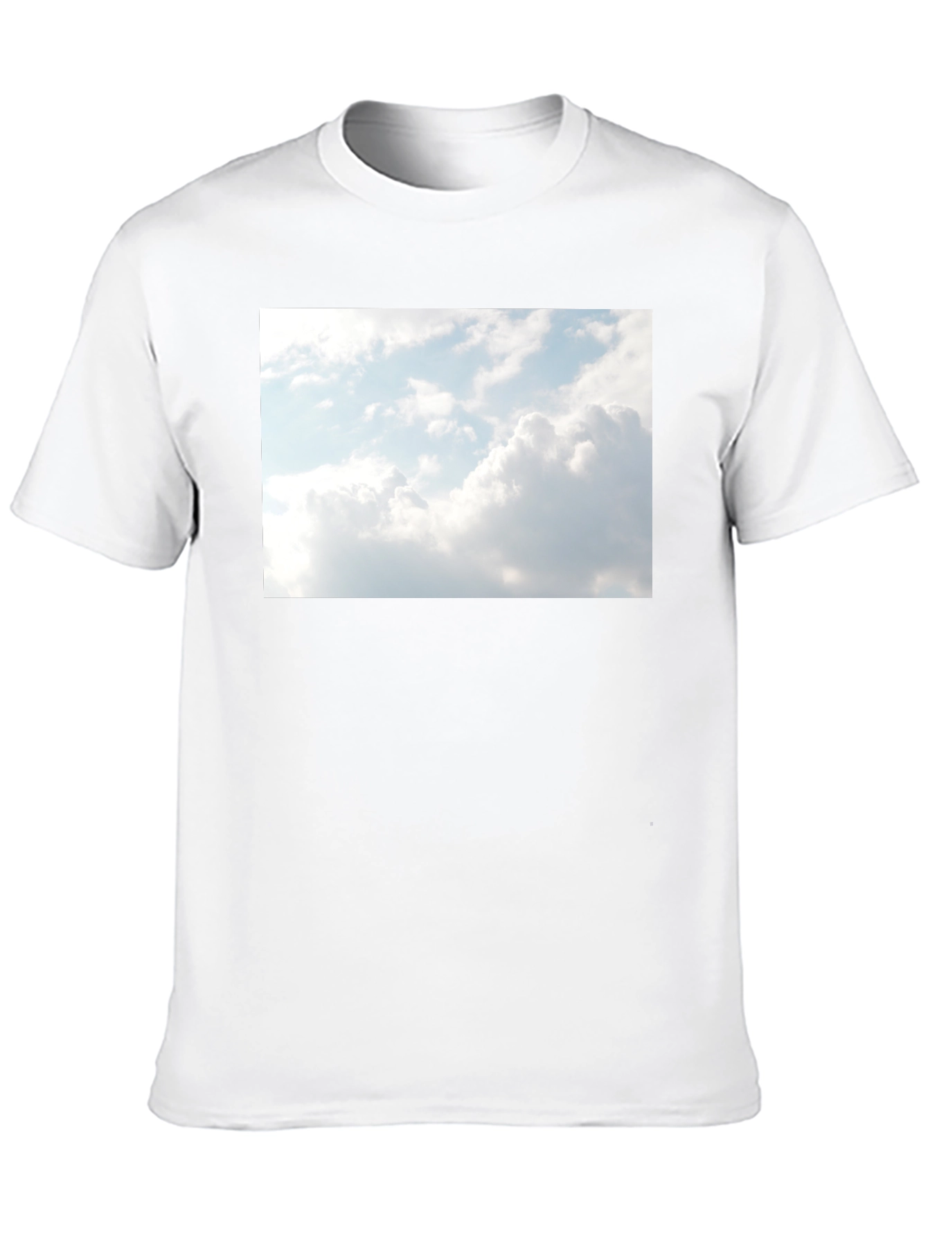 Sky Graphic Black Tee - Cotton Blend Comfort