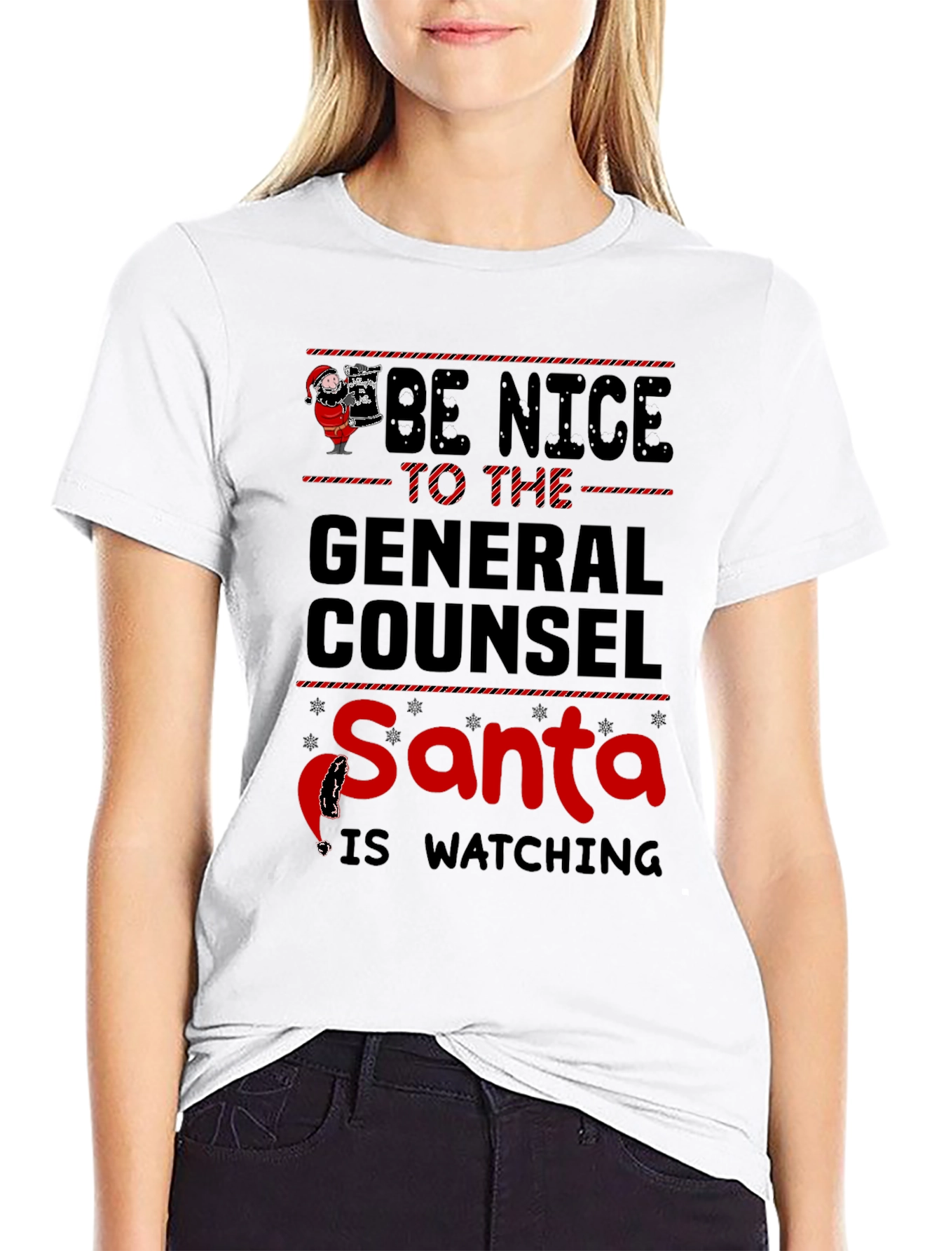 Be Nice to the General Counsel Santa Shirt