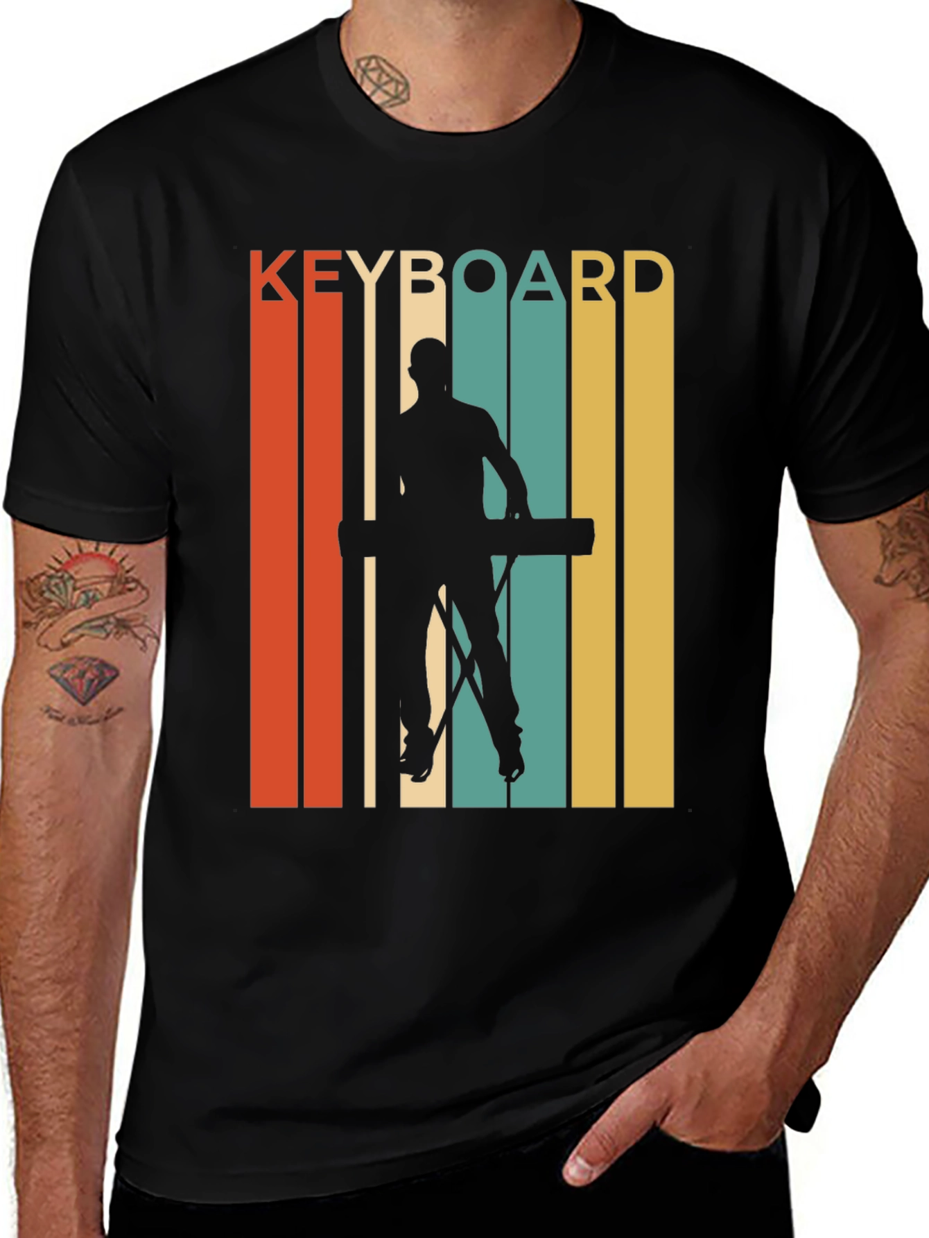 Retro Keyboard Player Graphic T-Shirt