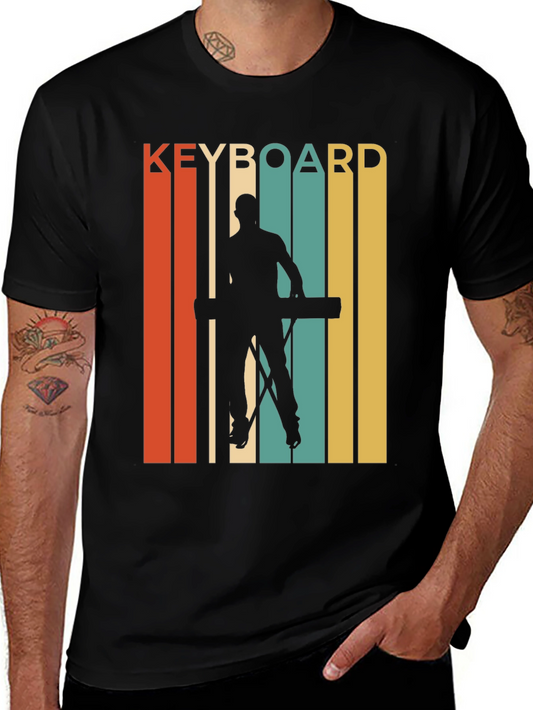 Retro Keyboard Player Graphic T-Shirt