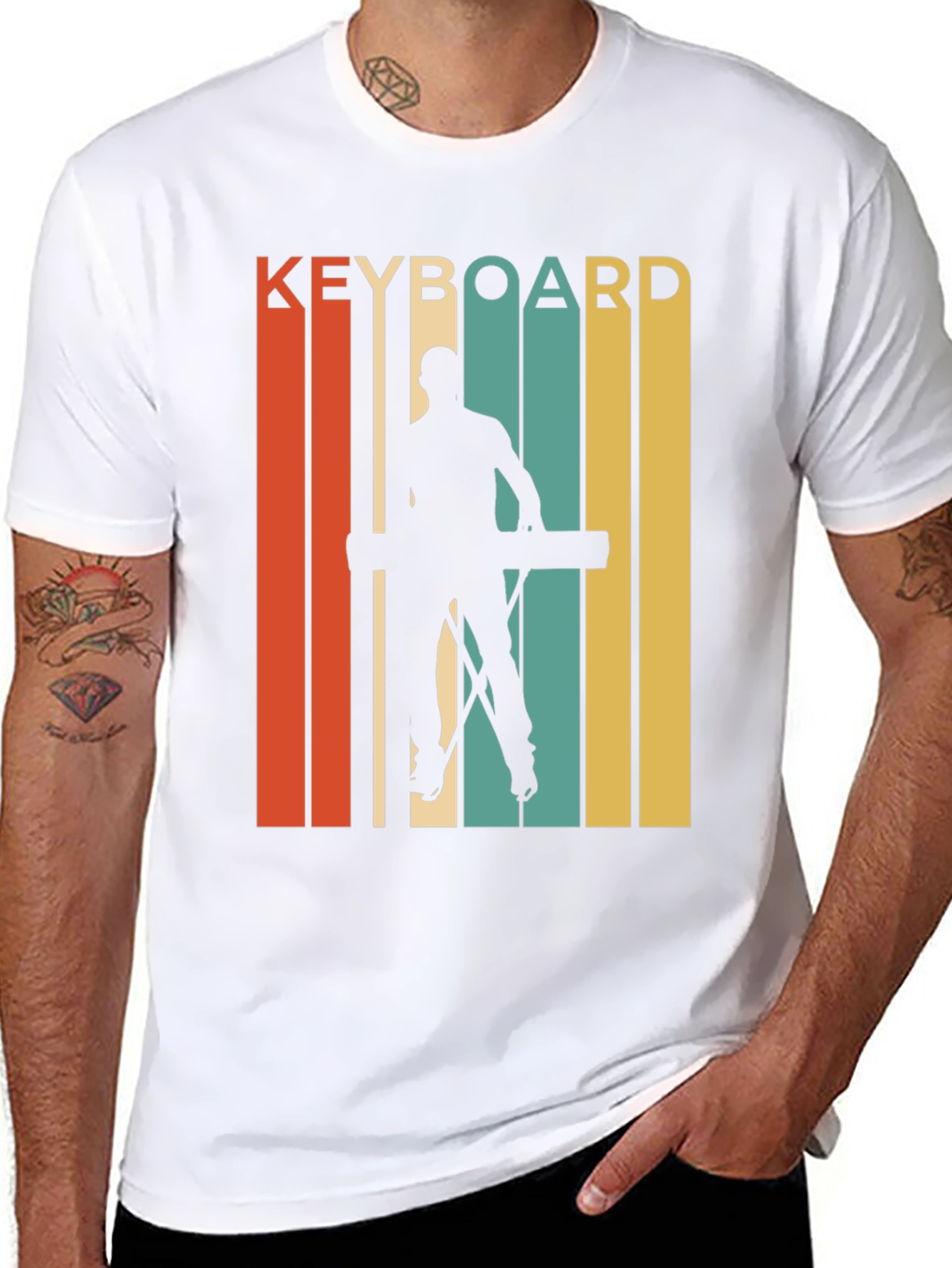 Retro Keyboard Player Graphic T-Shirt