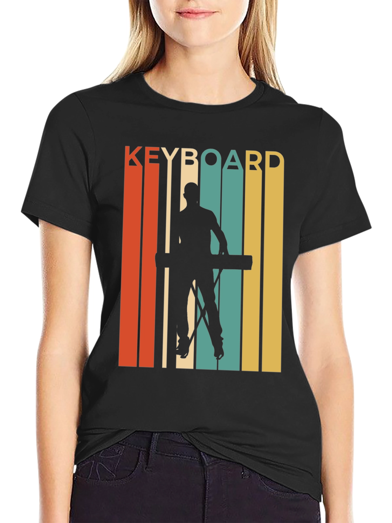 Retro Keyboard Player Graphic T-Shirt