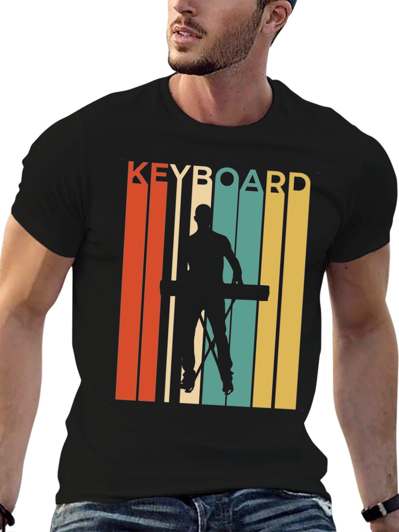 Retro Keyboard Player Graphic T-Shirt