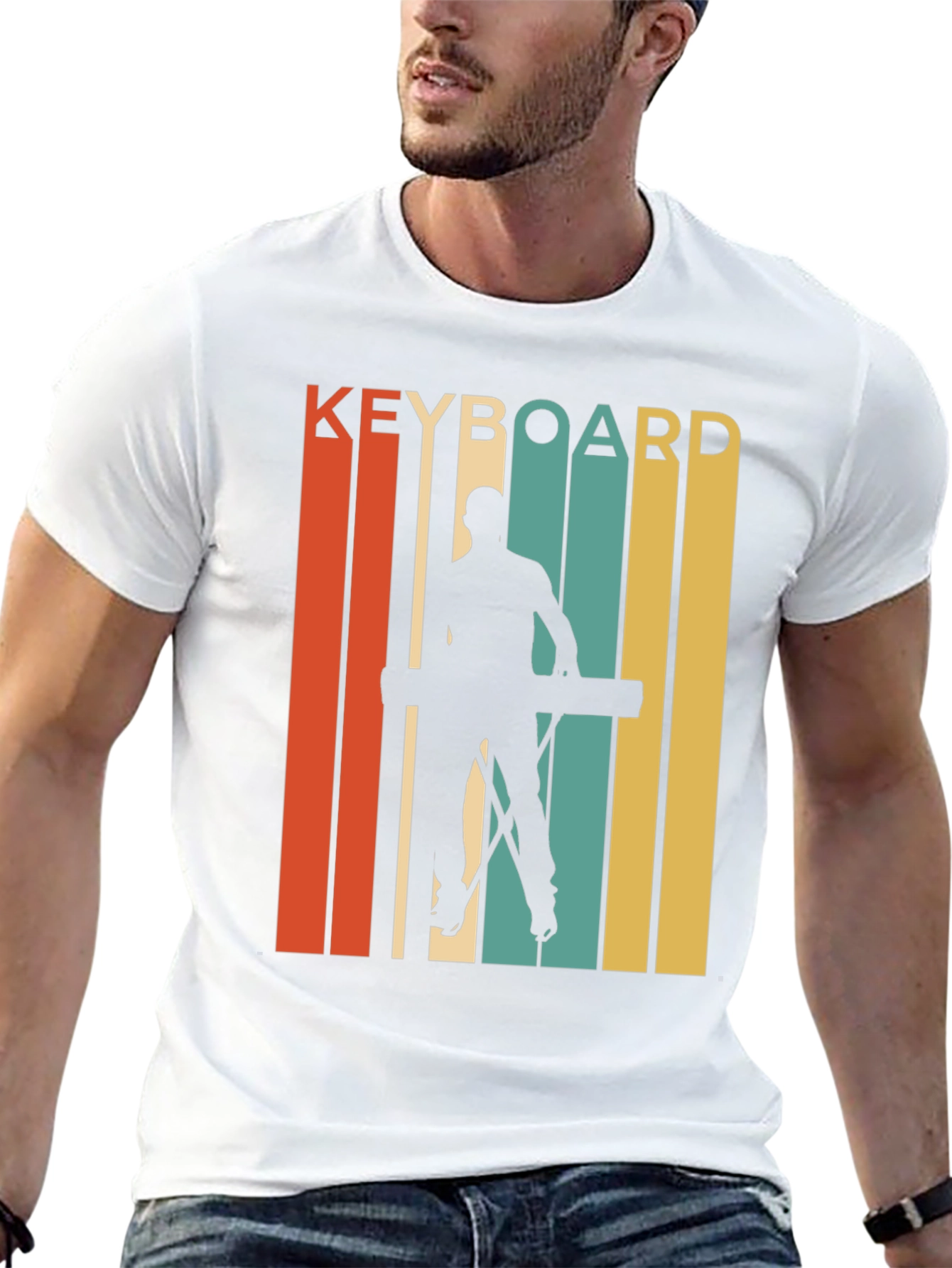 Retro Keyboard Player Graphic T-Shirt