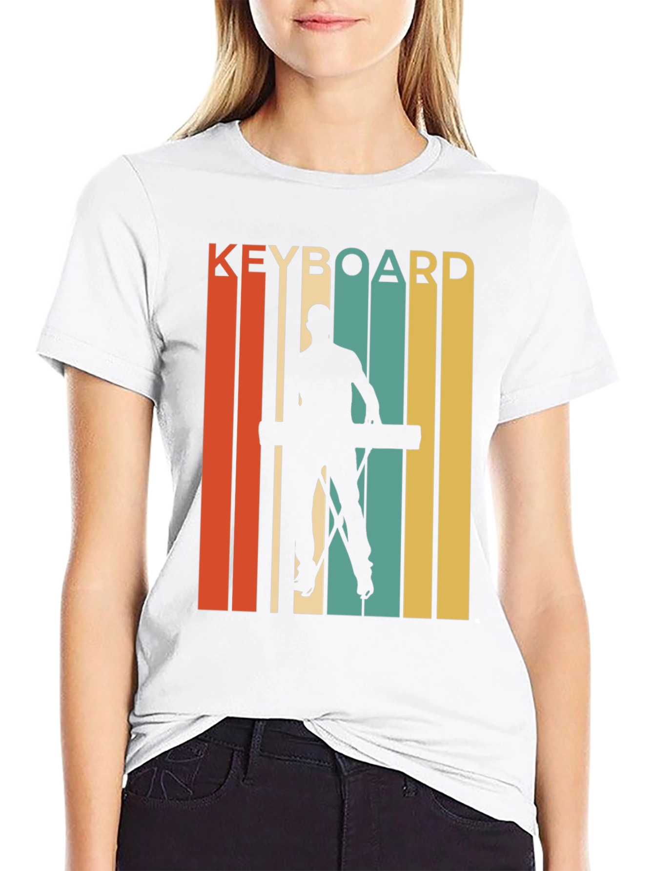 Retro Keyboard Player Graphic T-Shirt